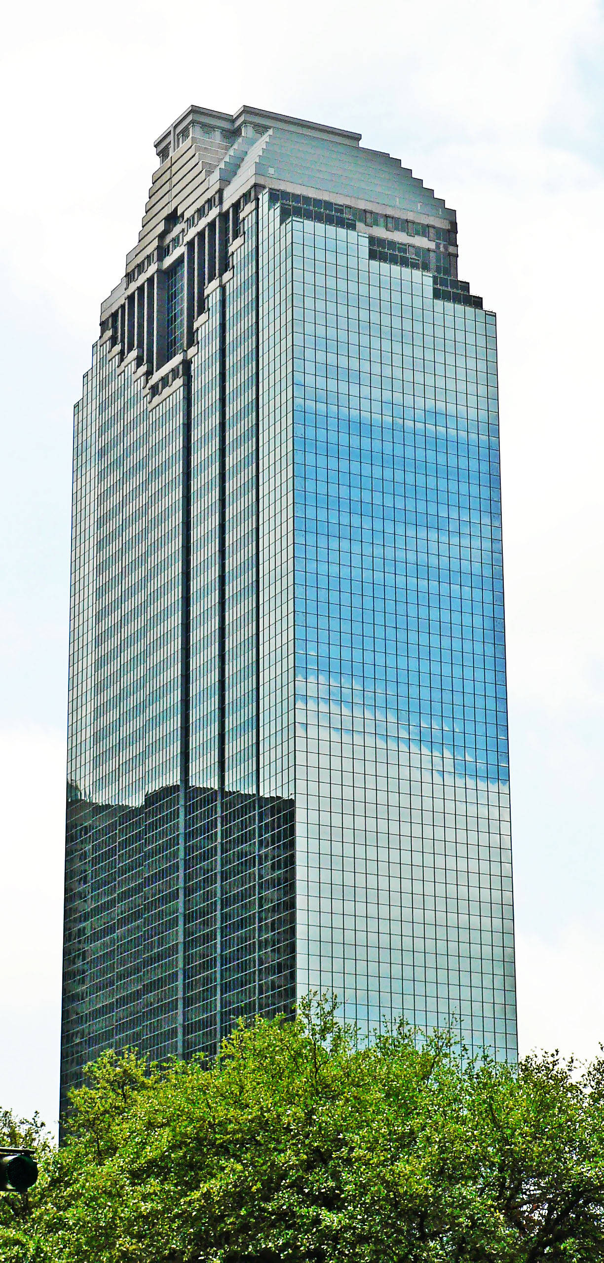 tall skyscraper, Houston, glass skyscraper, 2K Phone Wallpaper