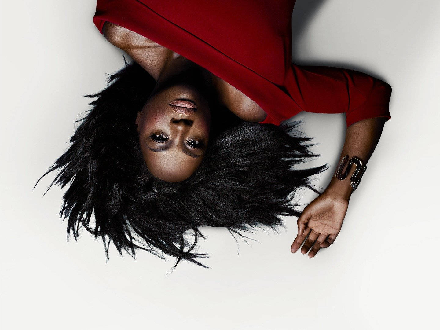 How to get away with murder, voluminous black hair, red dress, HD Desktop Wallpaper