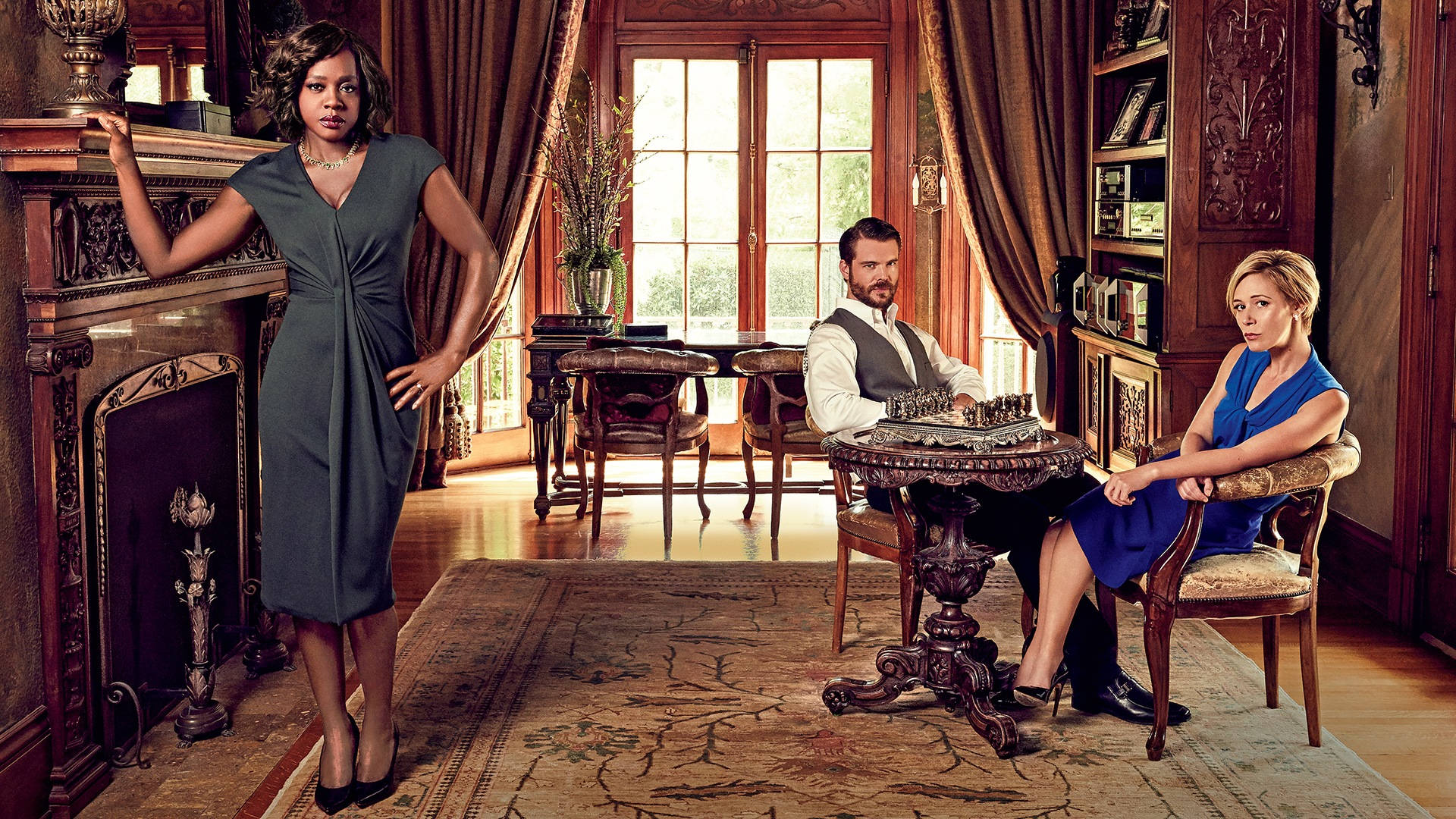 How to Get Away With Murder, vintage parlor, ornate furniture, Full HD Desktop Wallpaper