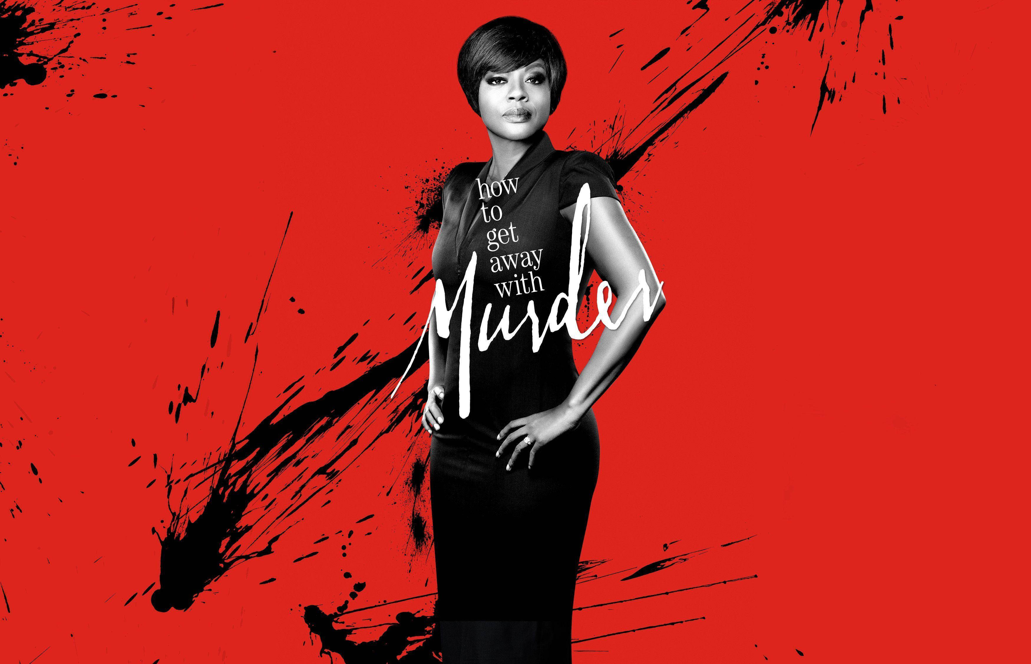 How to Get Away with Murder, black, bold red background, 2K Desktop Wallpaper