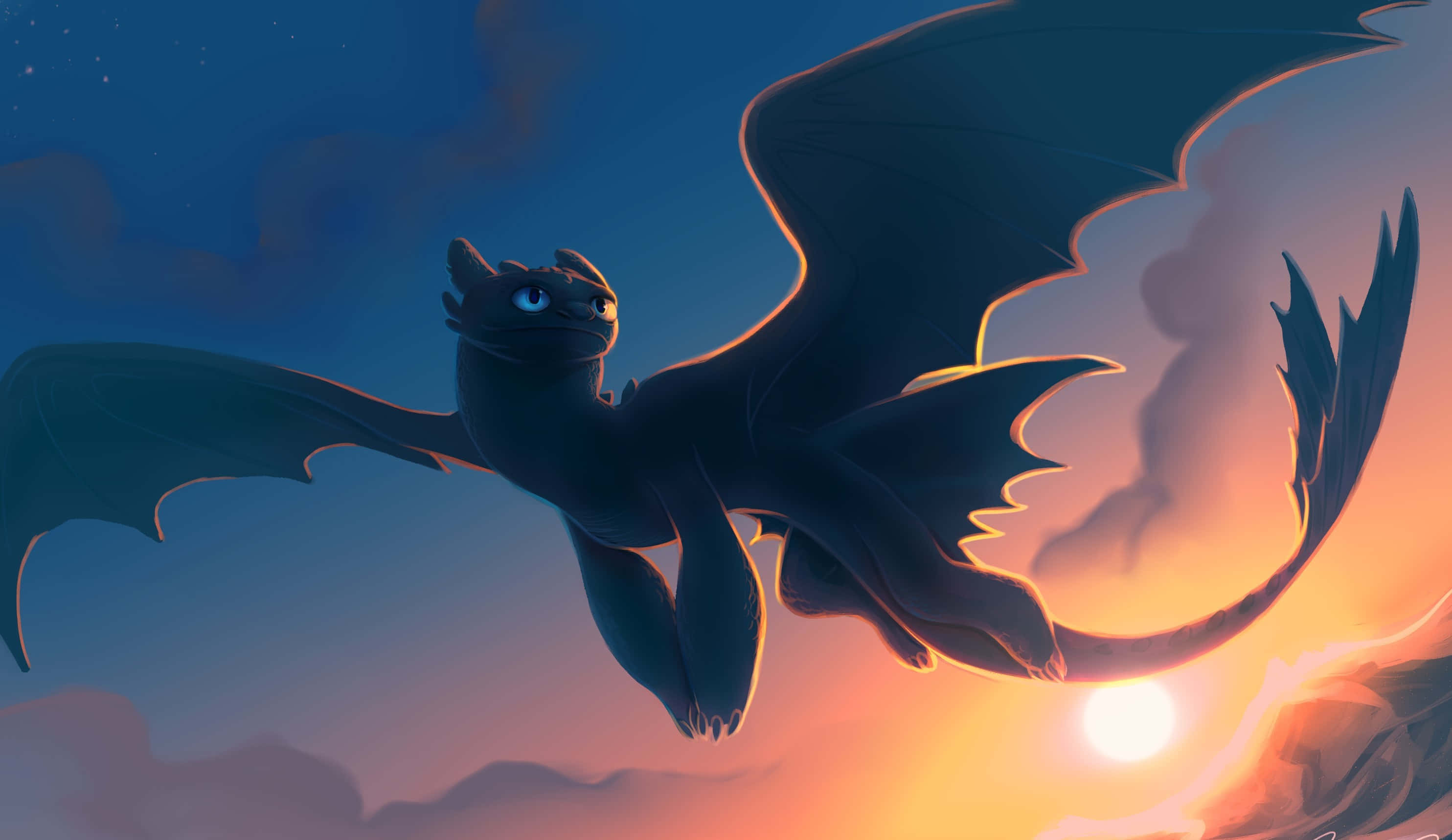 How To Train Your Dragon, 4k, black dragon, 2K Desktop Wallpaper