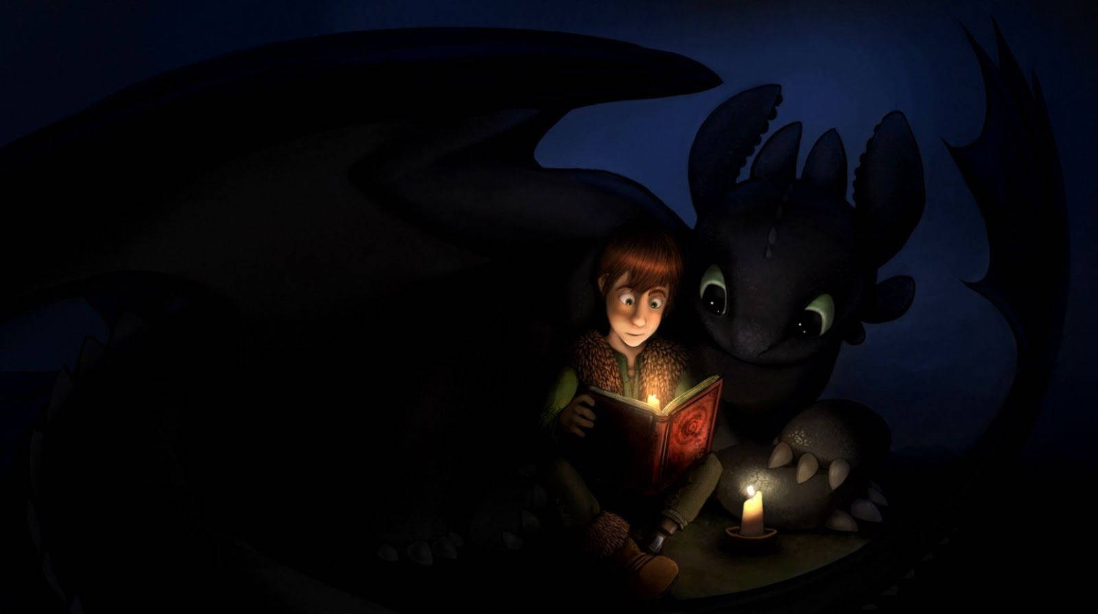 How To Train Your Dragon, black dragon, candlelight, HD Desktop Wallpaper
