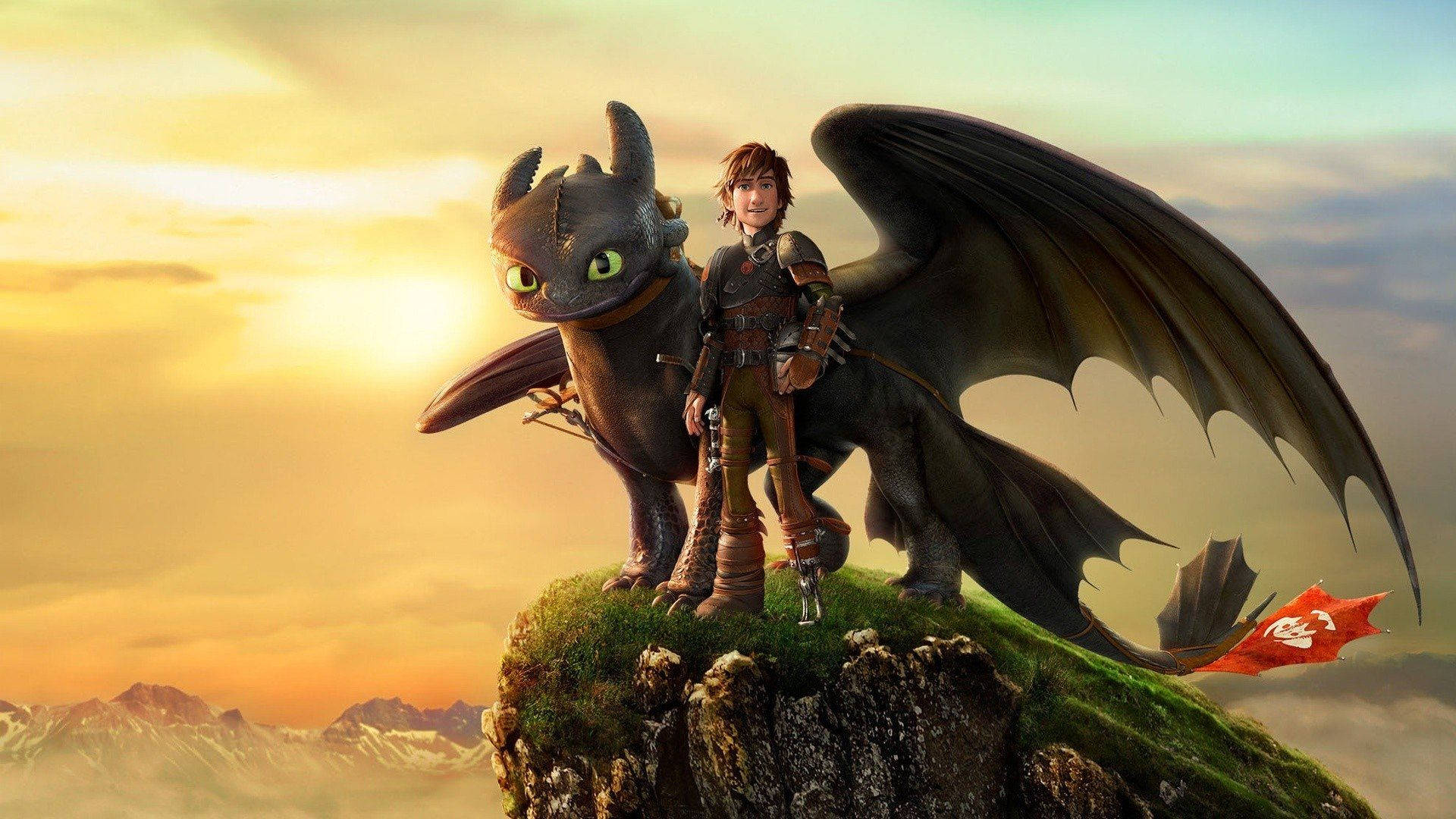 How To Train Your Dragon, mountain peak, mossy cliff, Full HD Desktop Wallpaper