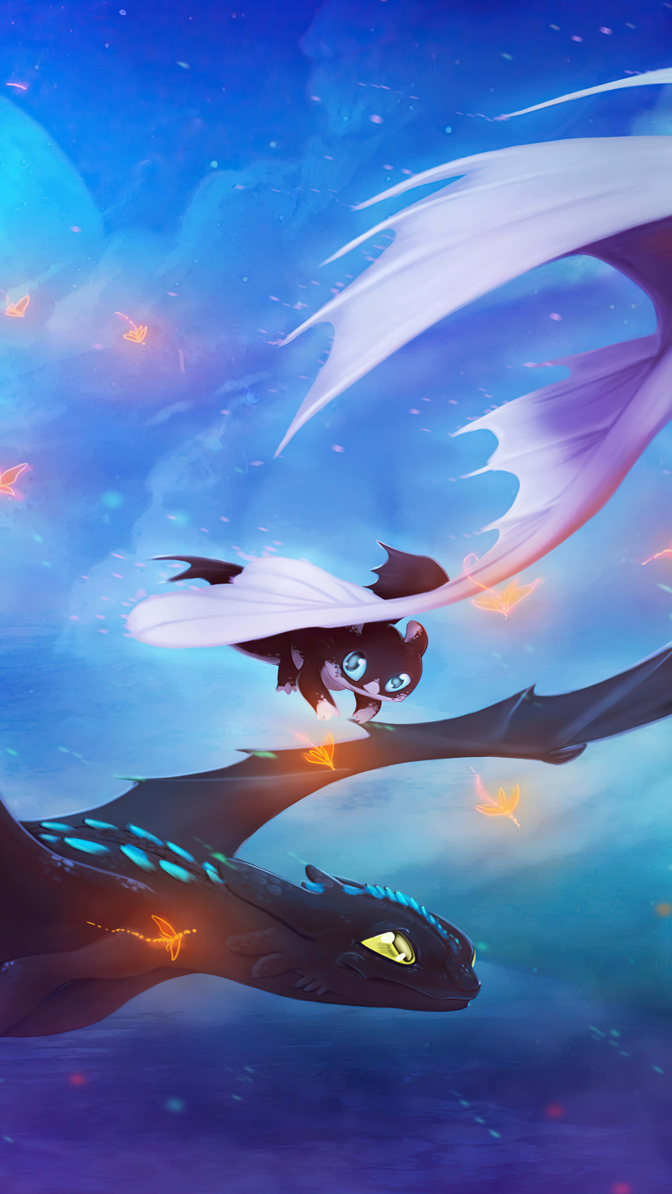 How to Train Your Dragon, 4K, black dragon, 4K Phone Wallpaper