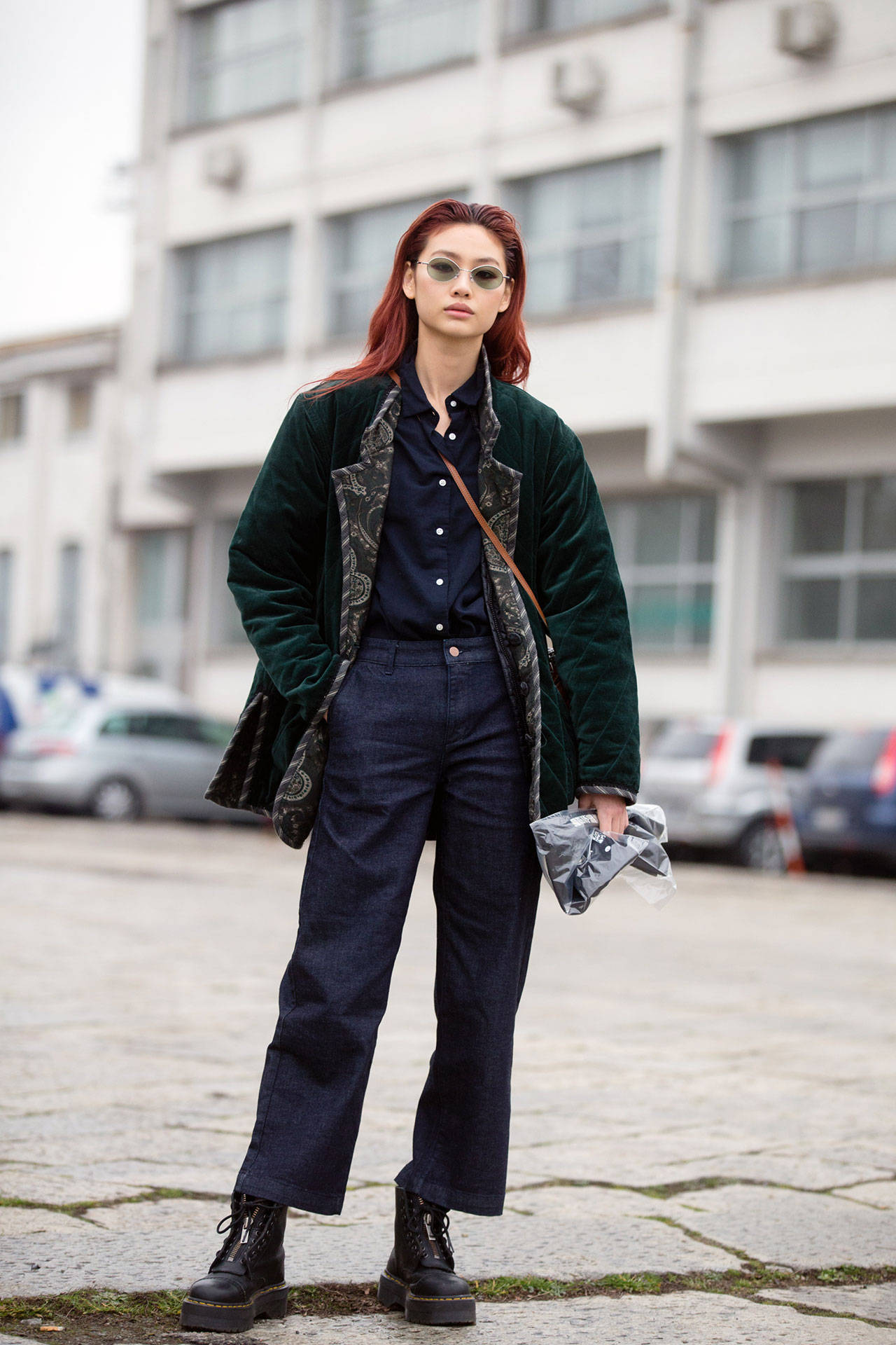 Hoyeon Jung, red hair, sunglasses, Full HD Phone Wallpaper