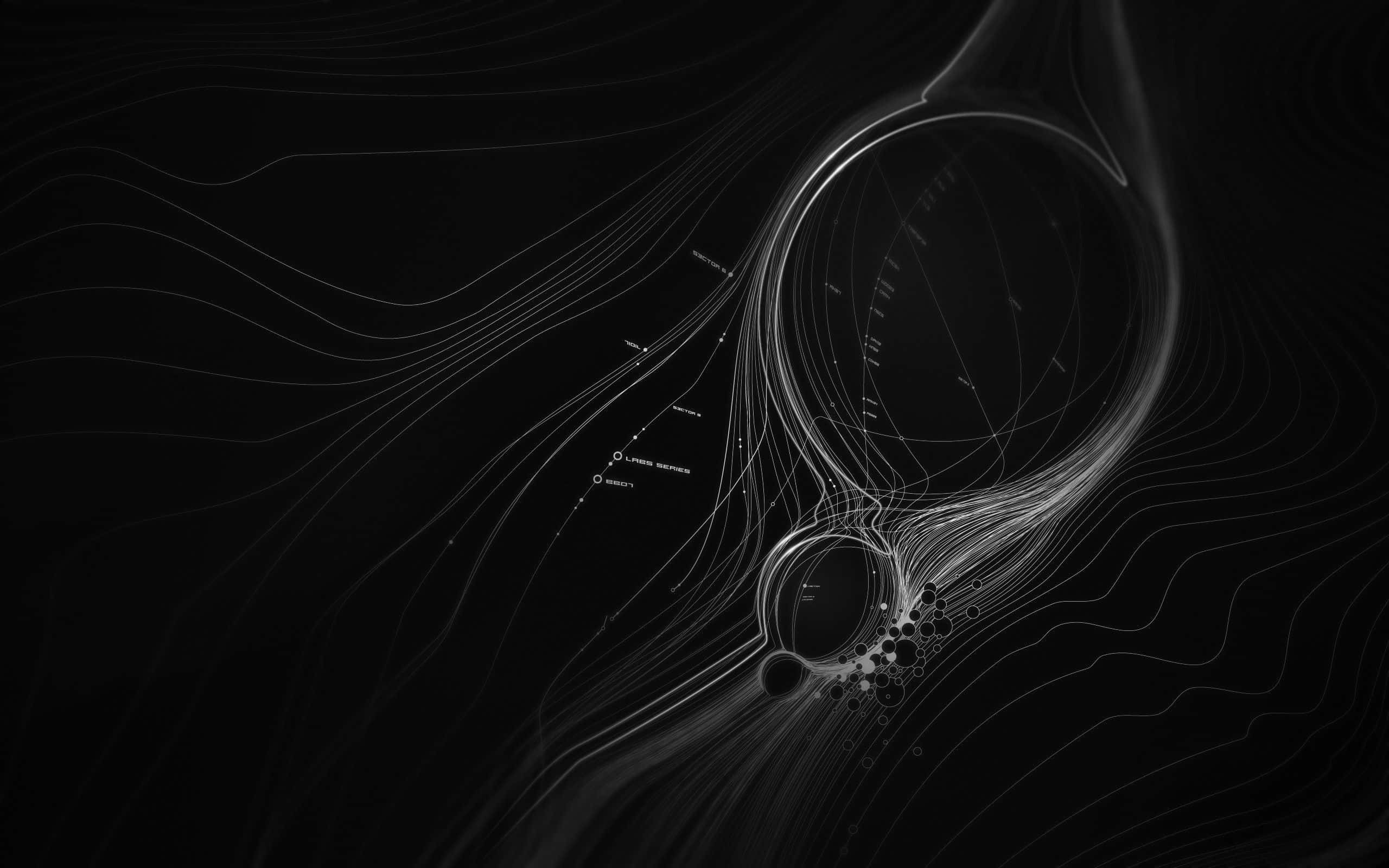 Hp Omen, black and white image, swirling pattern, 2K Desktop Wallpaper