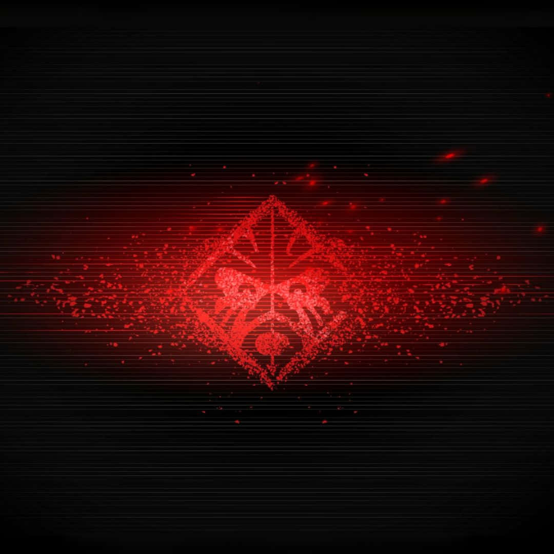 HP Omen, glowing red glitchy diamond symbol, black screen, SD Desktop Wallpaper