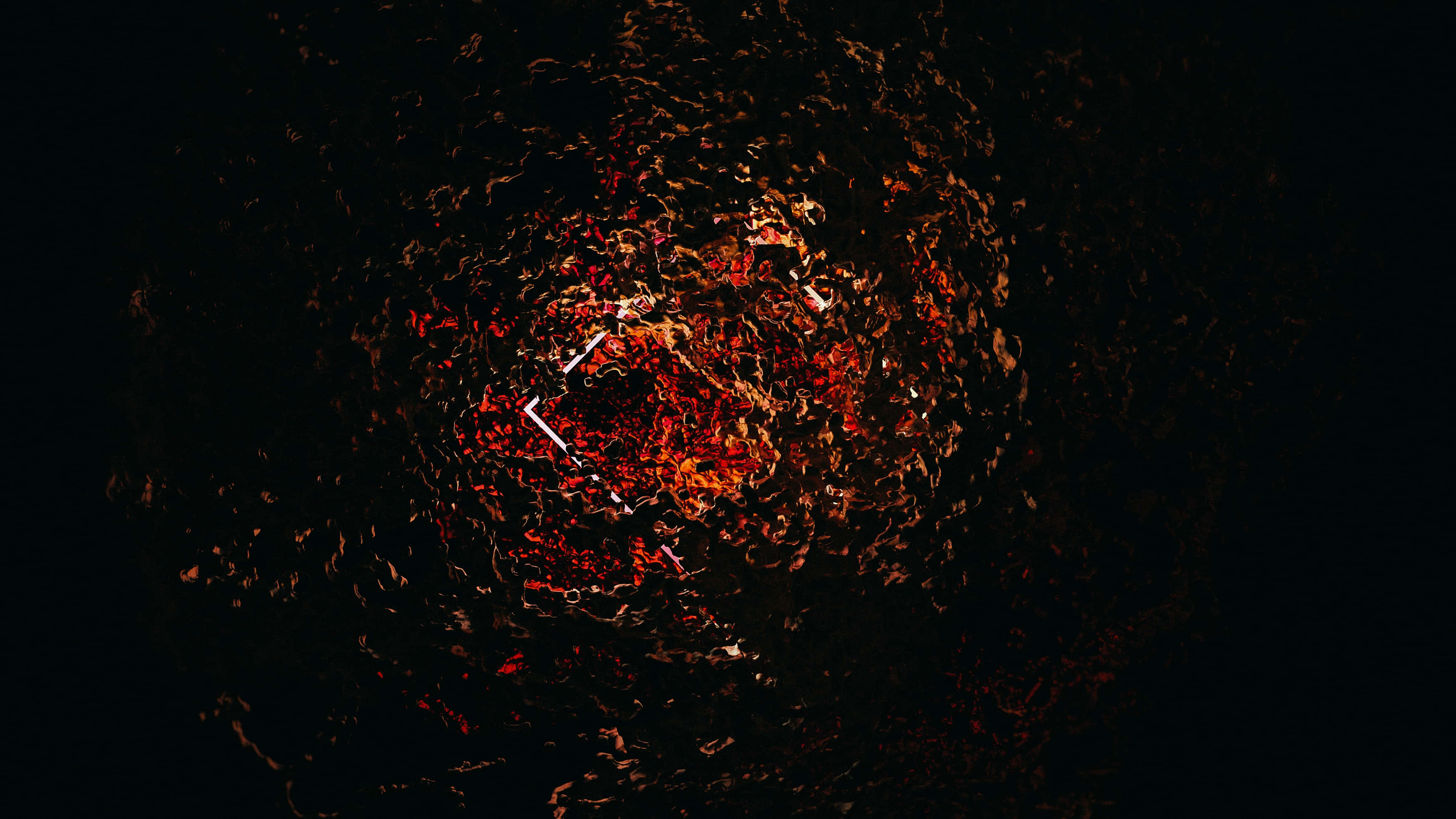 HP OMEN, glowing red, orange embers, 2K Desktop Wallpaper