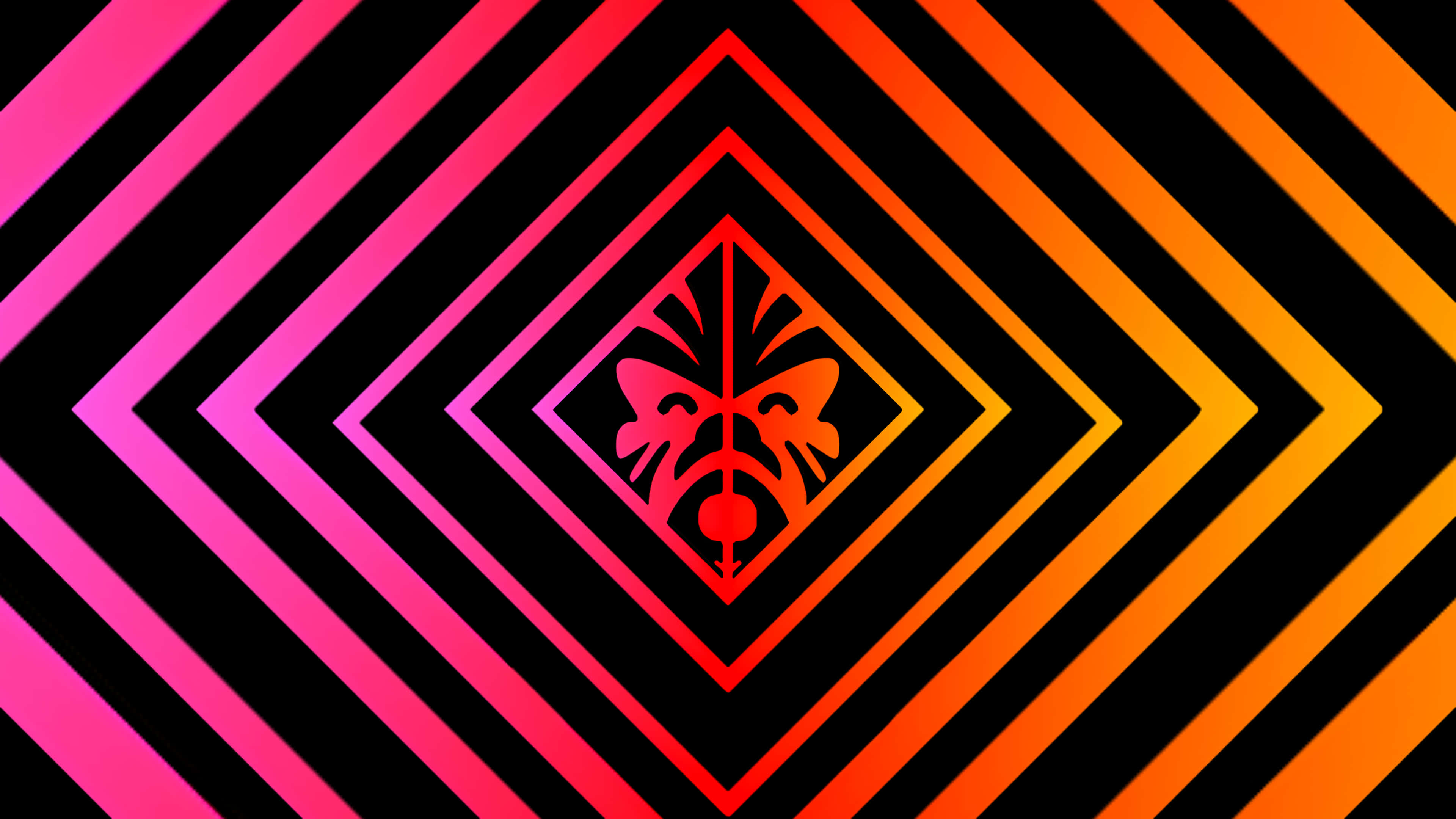 HP Omen, geometric pattern, concentric diamond shapes, 4K Desktop Wallpaper