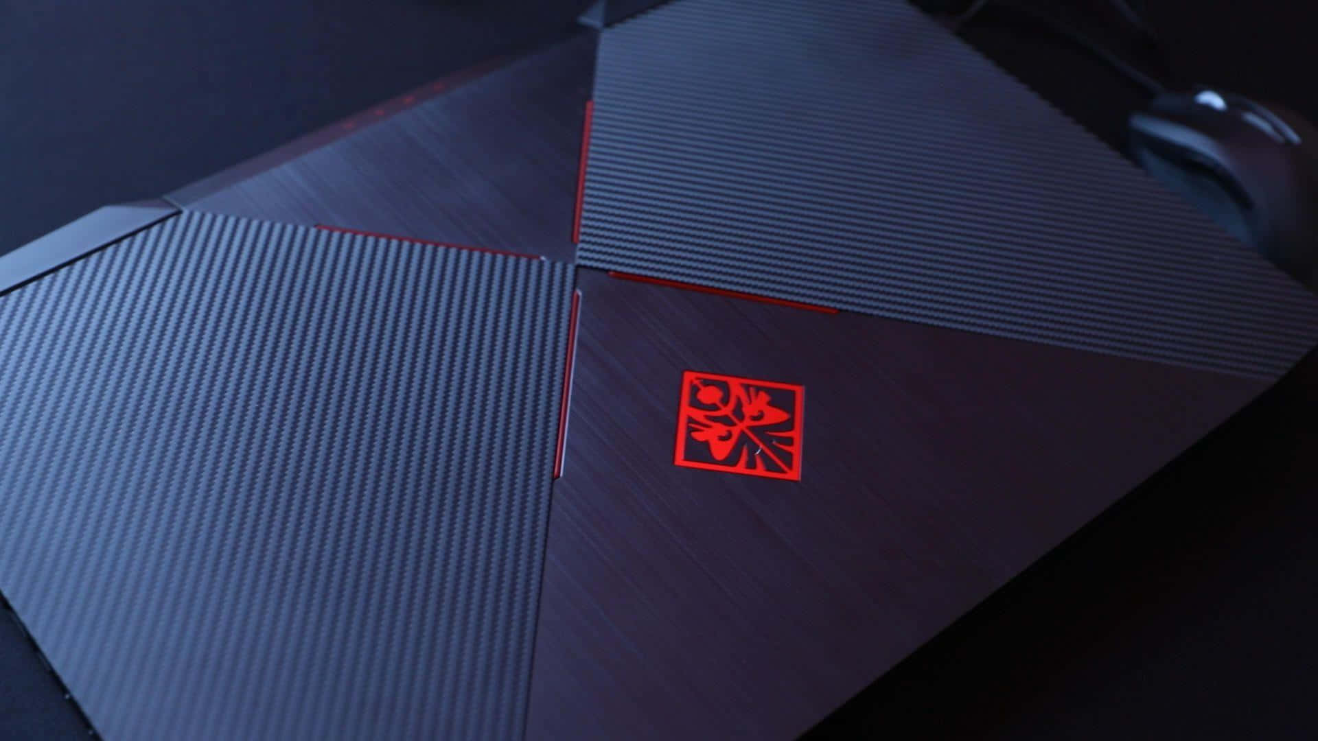 Hp Omen, red light, sleek black, Full HD Desktop Wallpaper