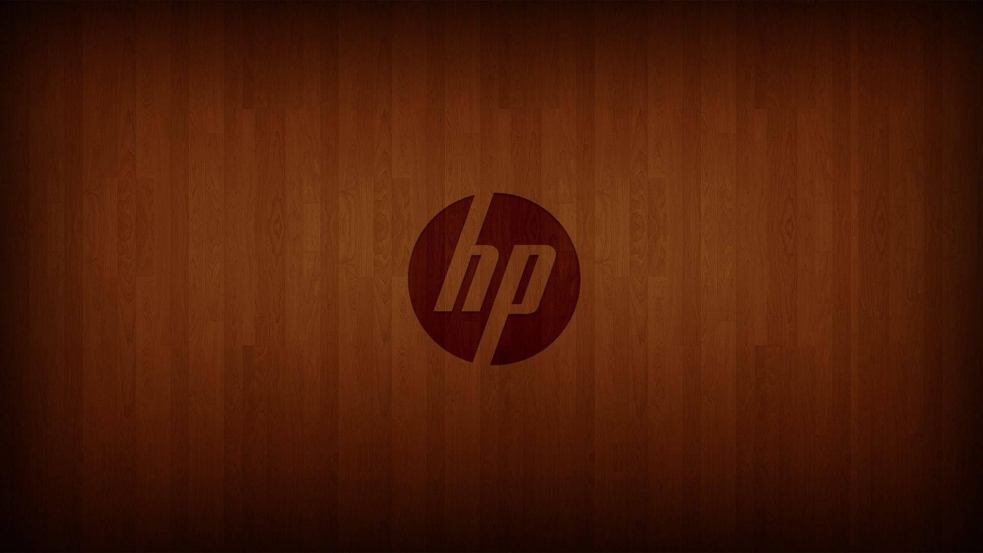 HP logo, vintage wood, warm wooden plank, Full HD Desktop Wallpaper