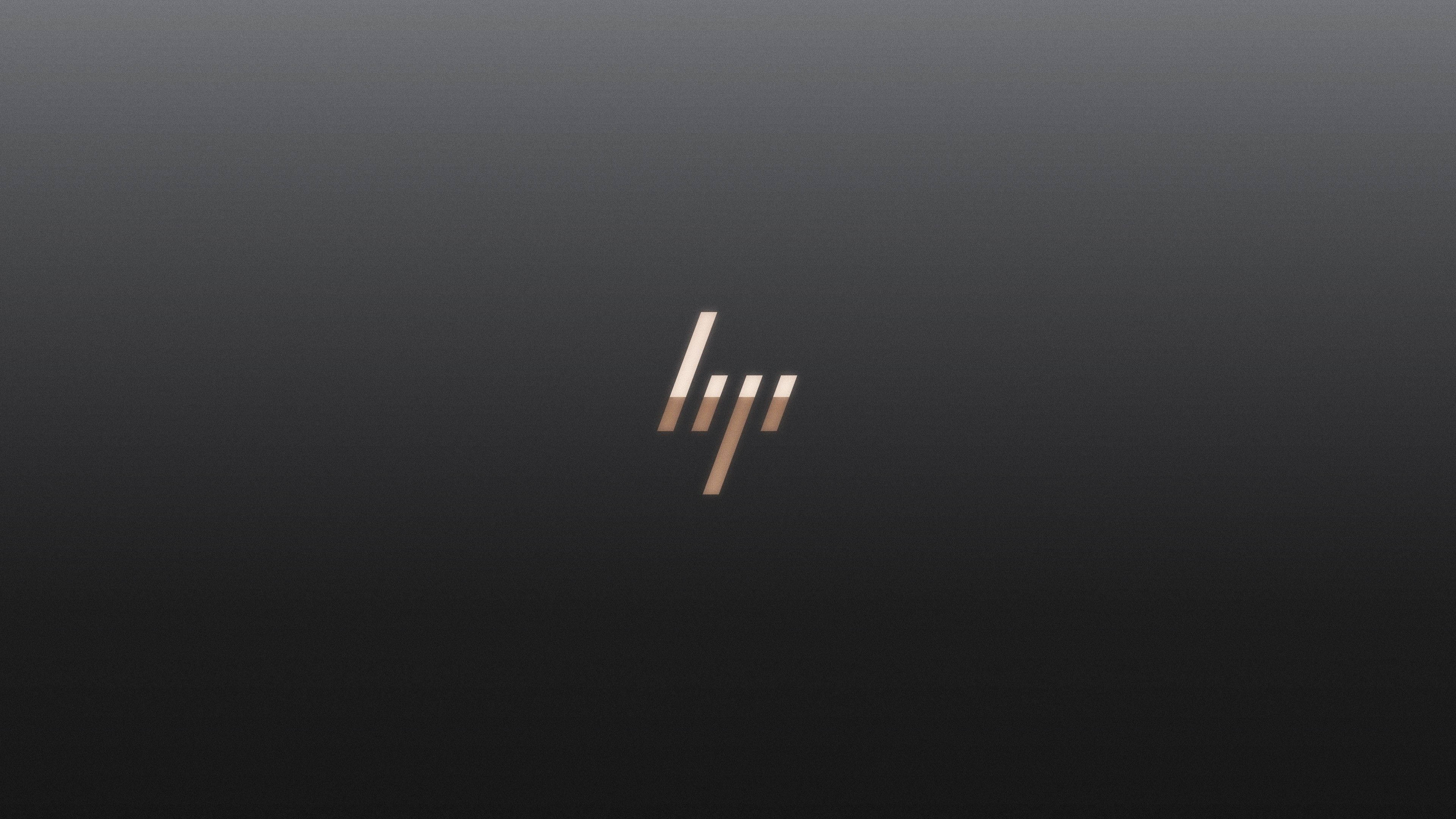 HP, rose gold, gradient black, 4K Desktop Wallpaper