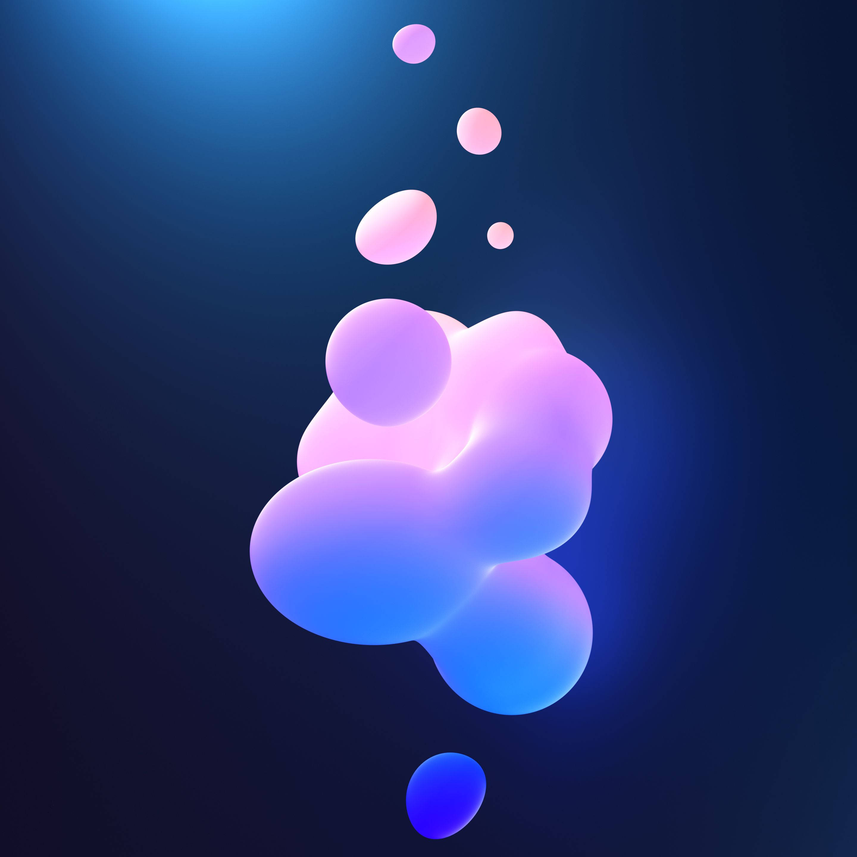 Htc, Purple Jelly, glowing pink and blue spheres, 2K Desktop Wallpaper