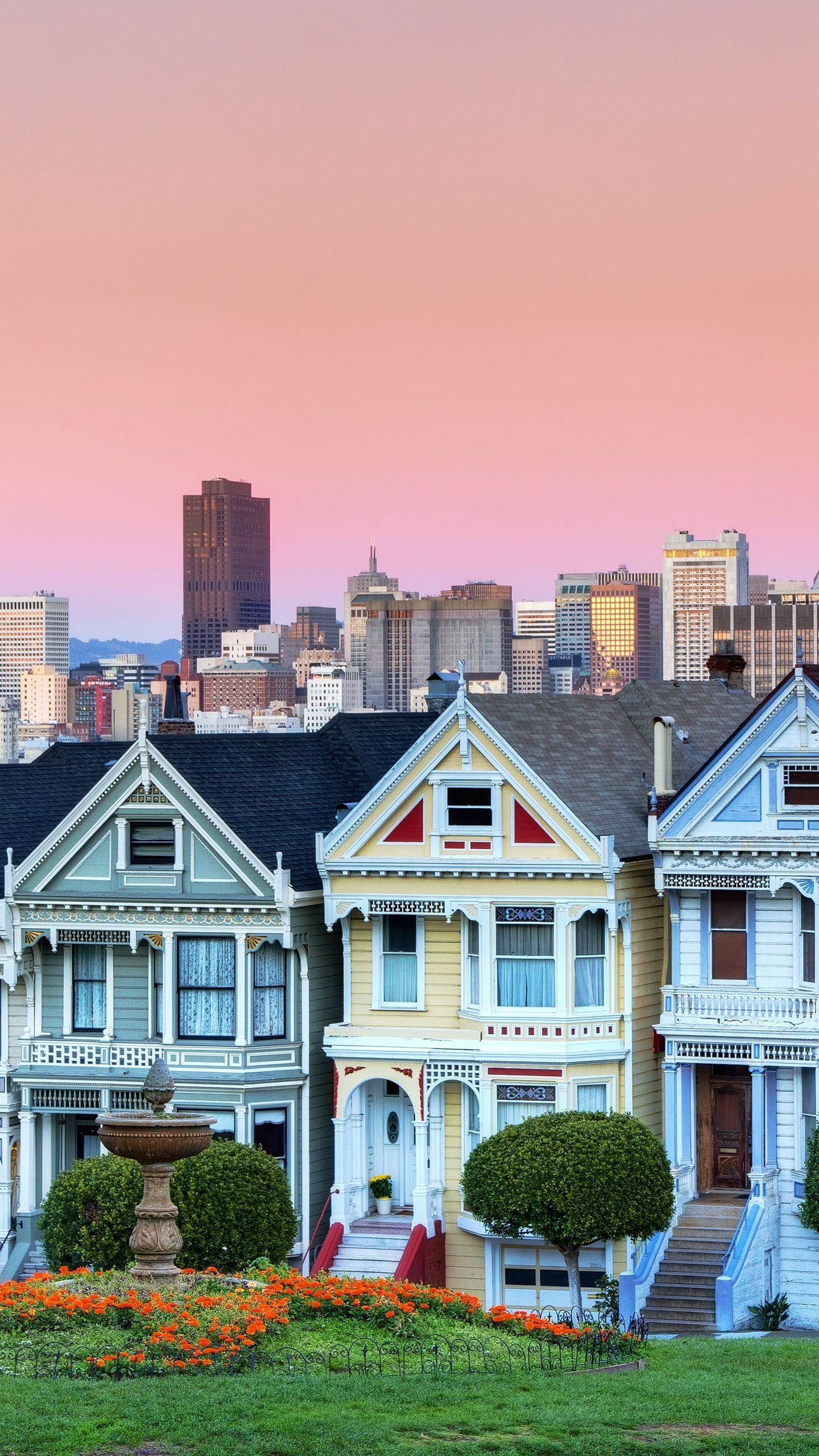 Htc, Elegant Houses, Pastel Victorian houses, 2K Phone Wallpaper