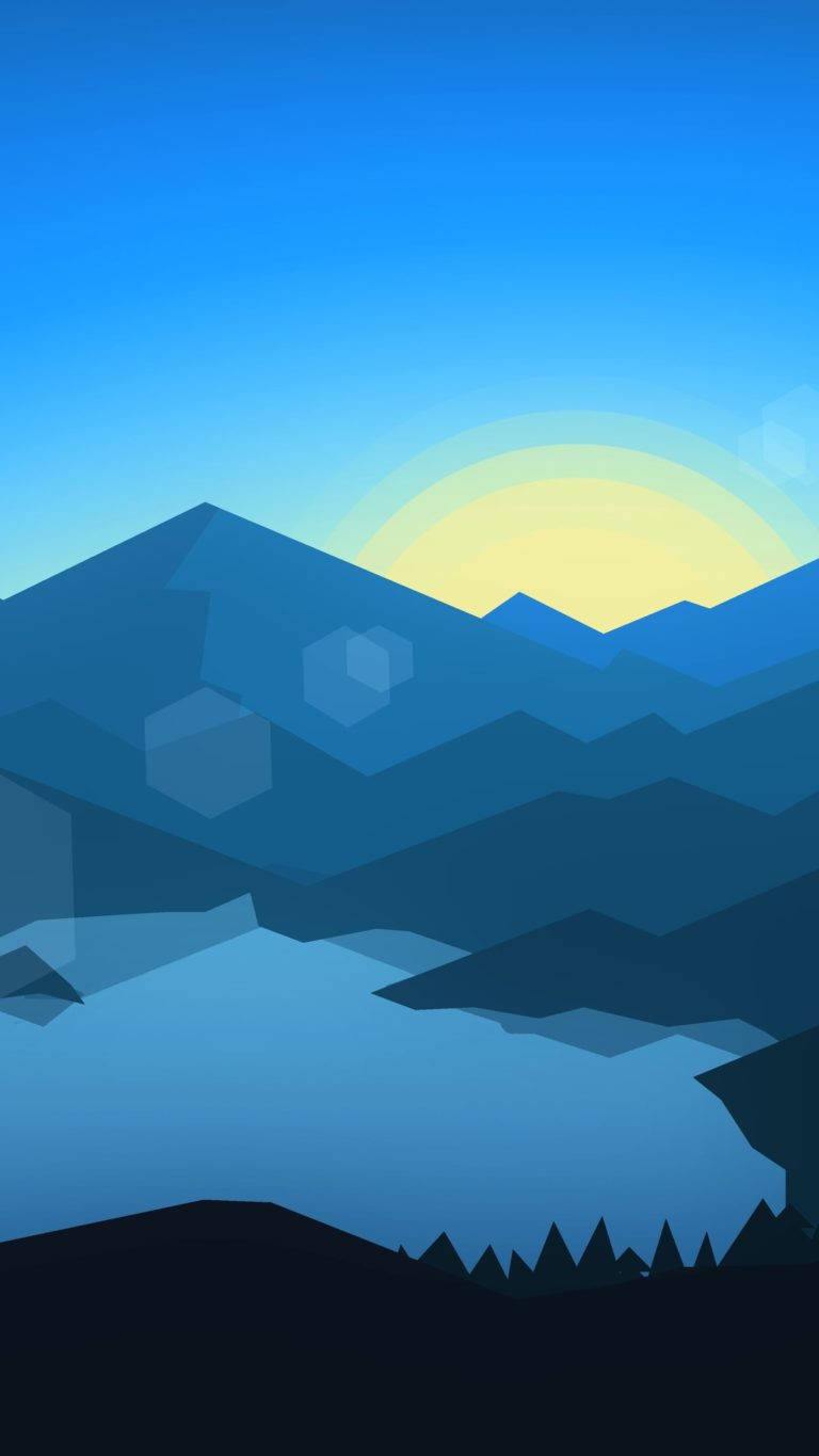 Huawei Honor, forest minimalism, geometric mountain range, HD Phone Wallpaper