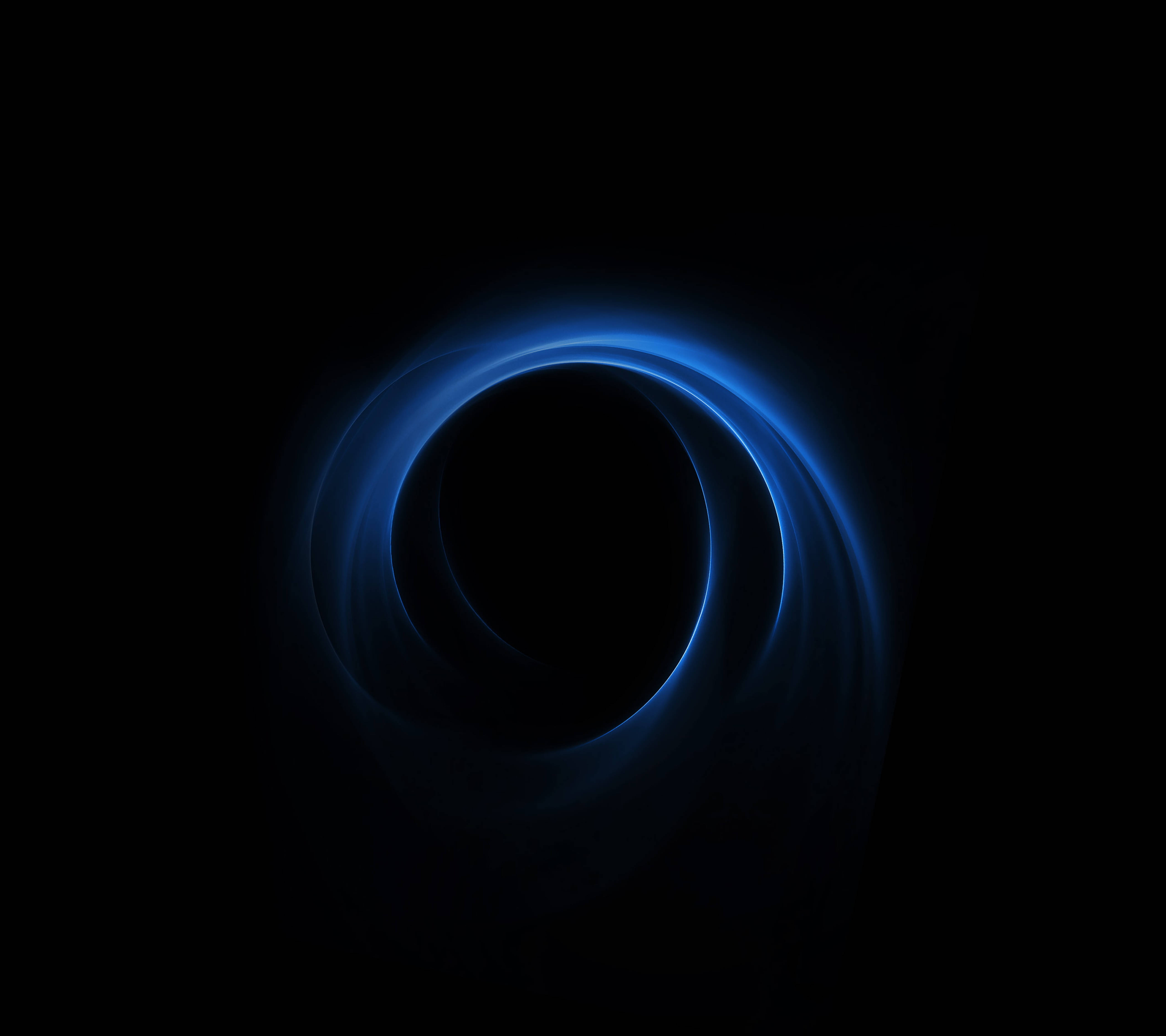 Huawei, Spiral Theme, glowing blue ring, 5K Desktop Wallpaper
