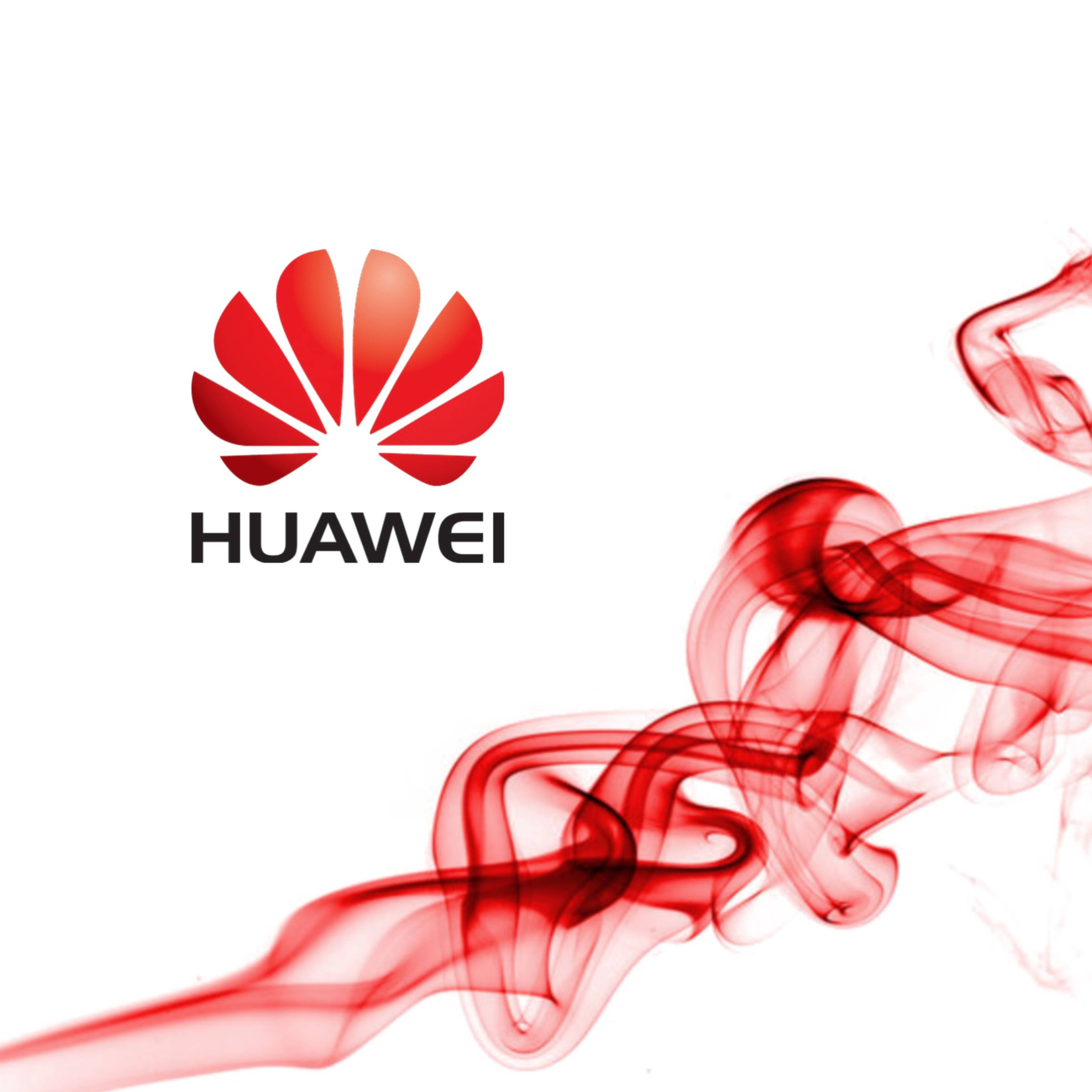 Huawei, Red Smoke, Red Huawei logo, 5K Desktop Wallpaper