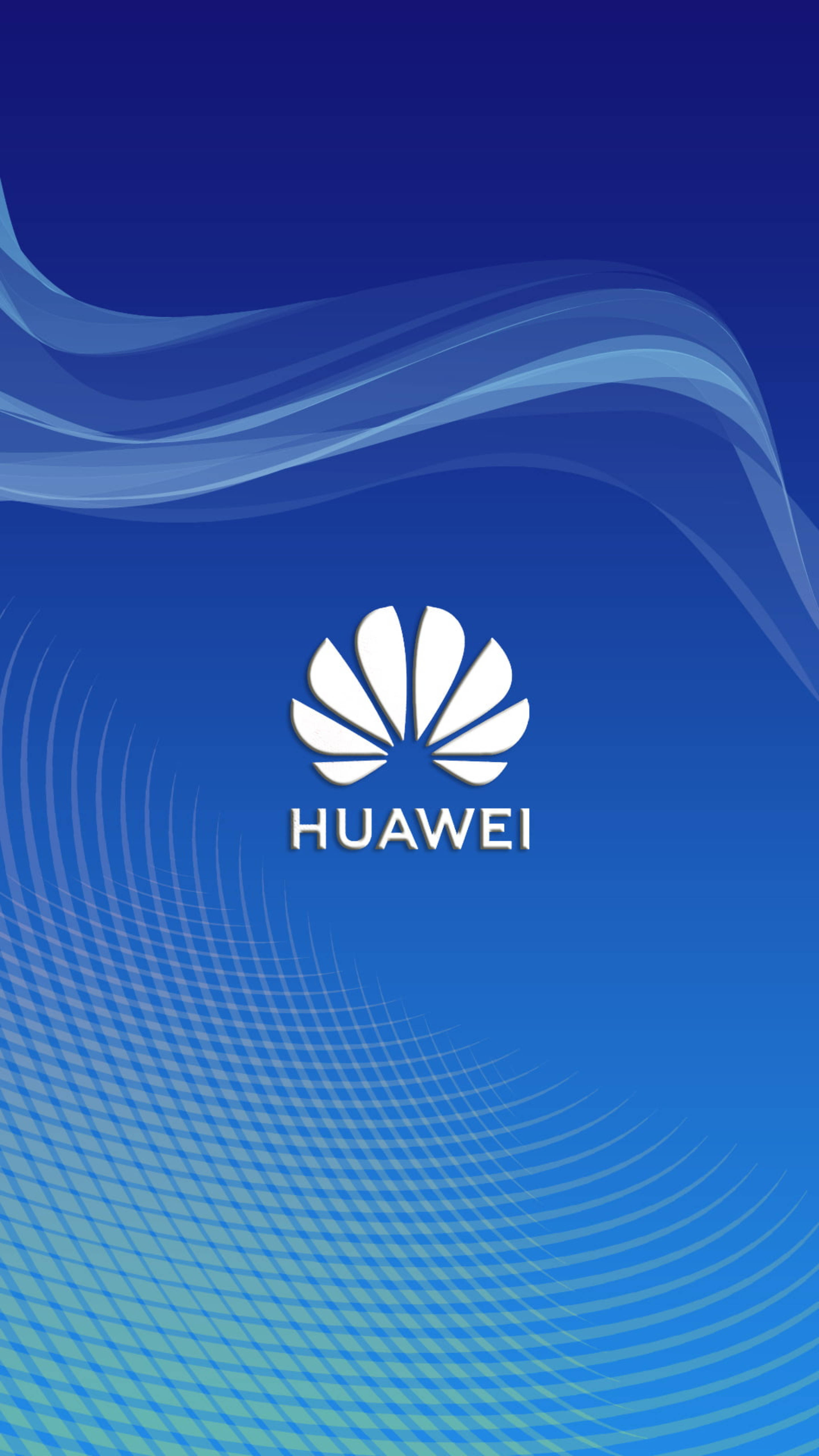 Huawei, blue gradient, white Huawei logo, 5K Phone Wallpaper