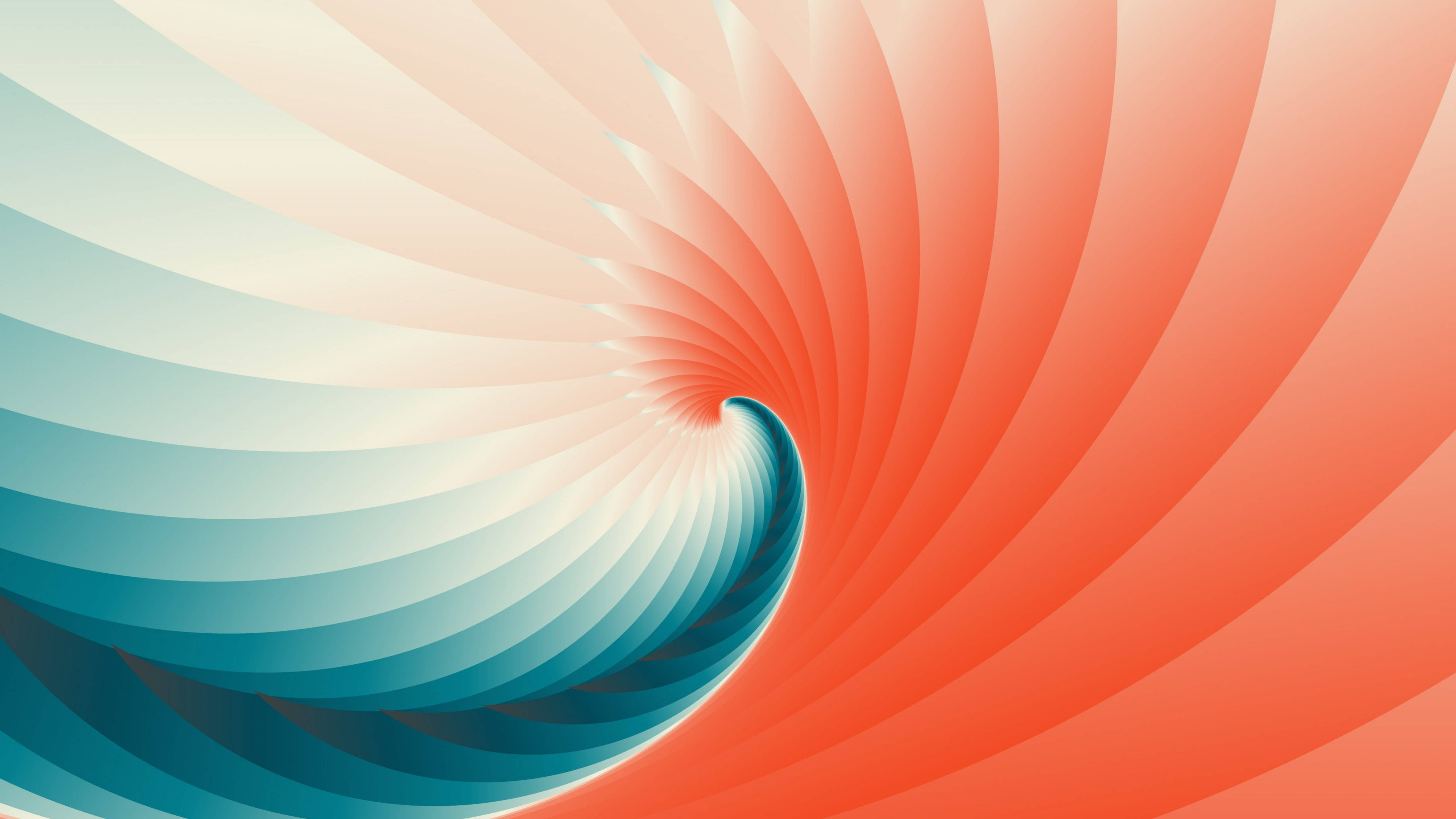 Huawei, aesthetic spiral, cool blue, 5K Desktop Wallpaper