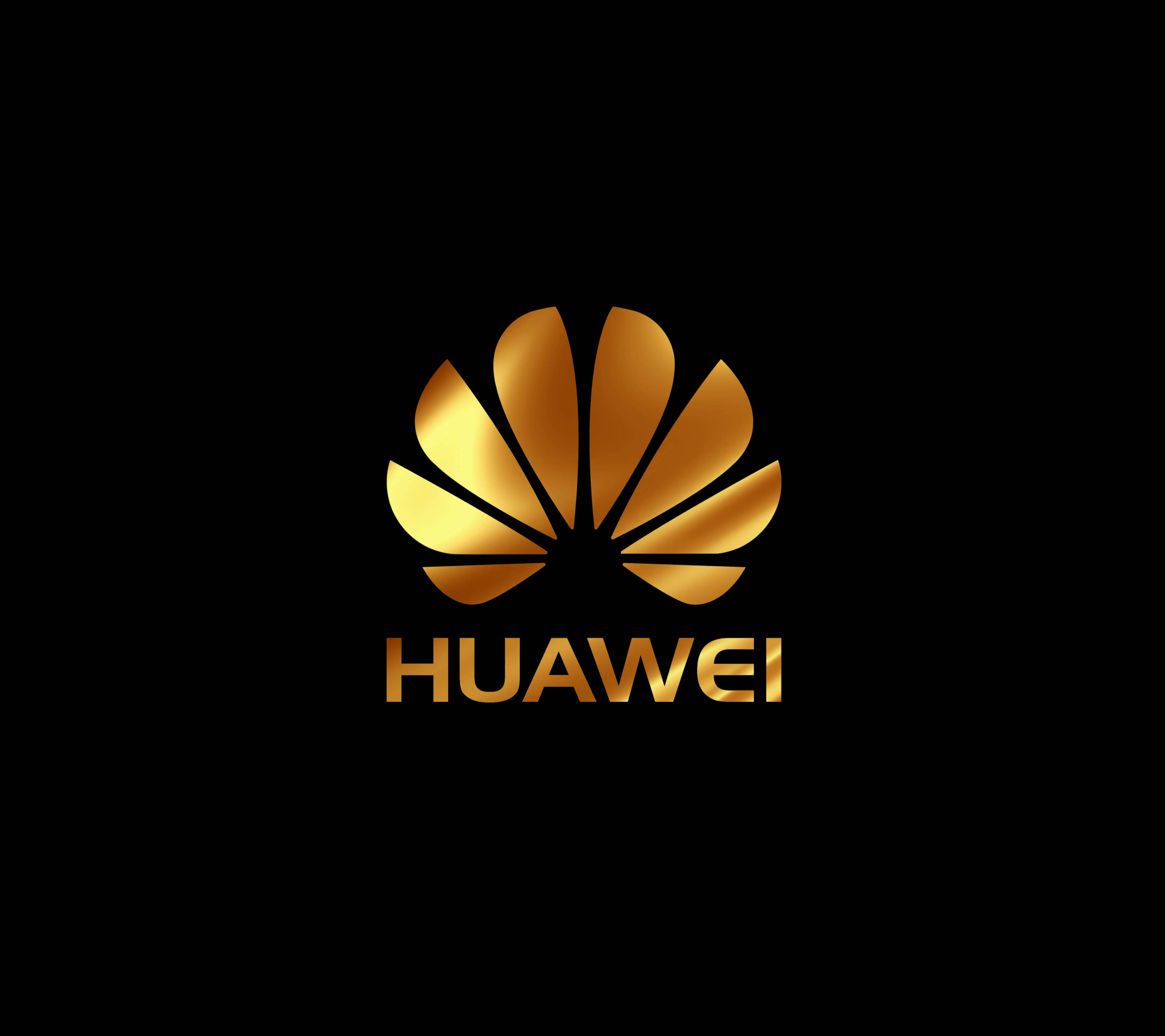 Huawei, gold brand logo, eight petal design, 5K Desktop Wallpaper