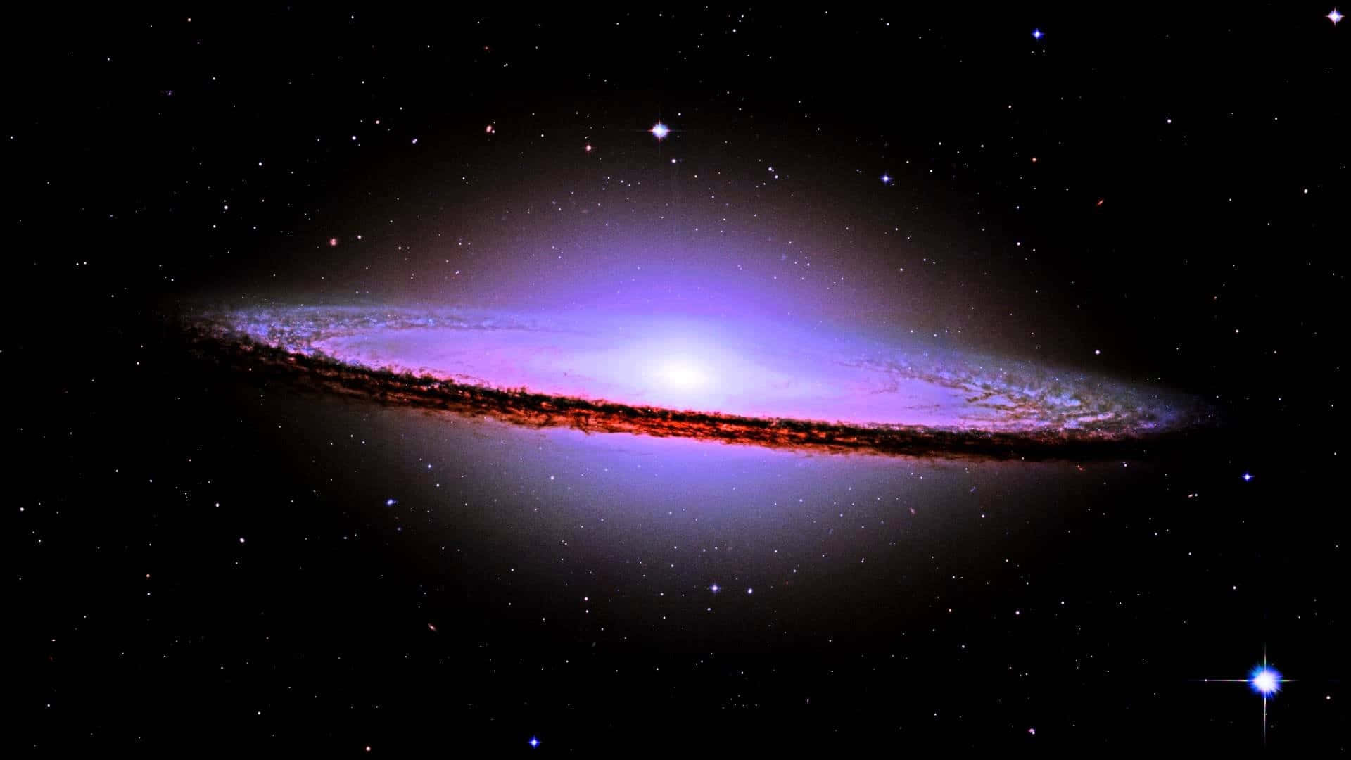 Hubble 4K, spiral galaxy, purple, Full HD Desktop Wallpaper