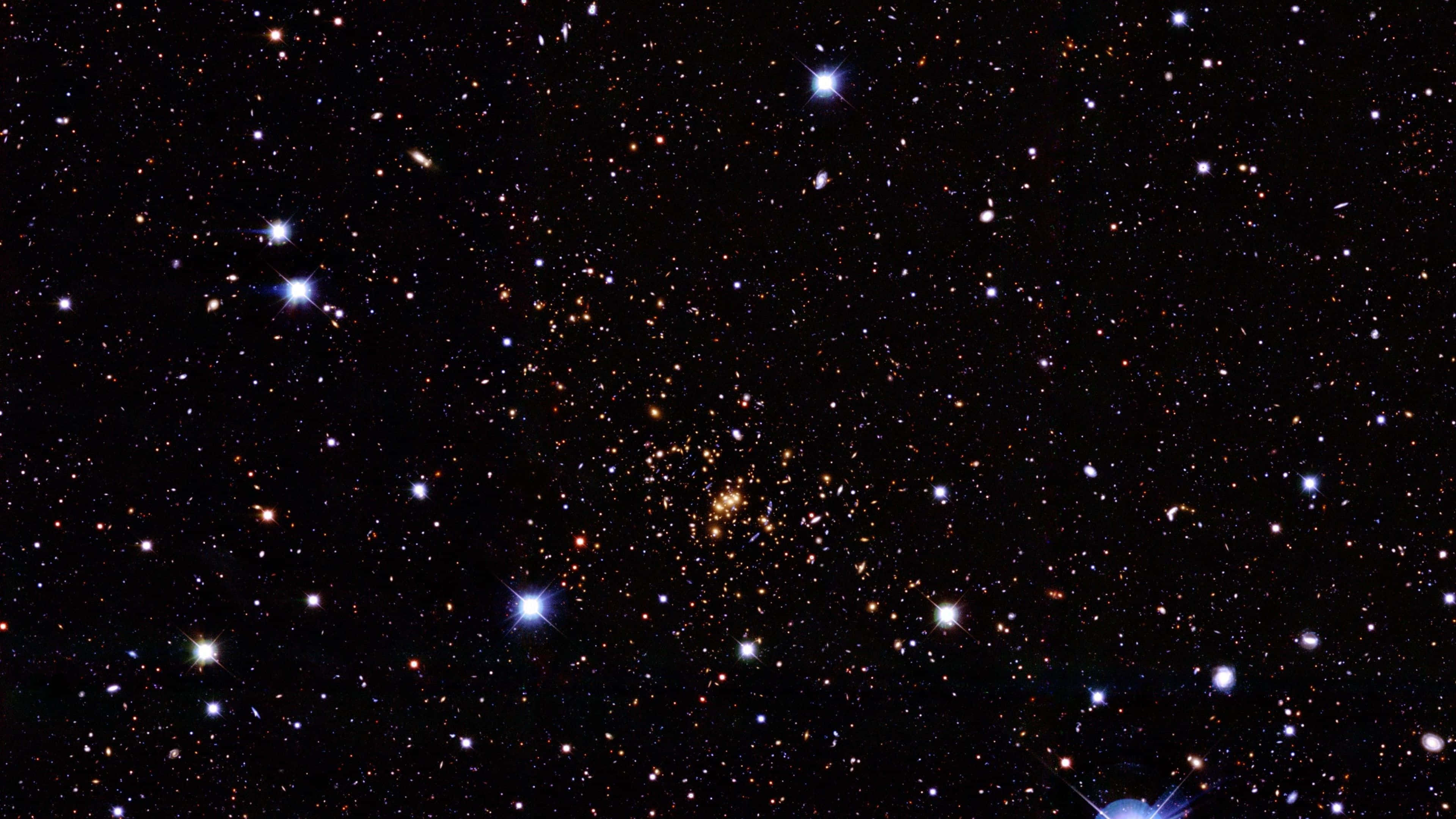 Hubble Deep 1198, 4K Star, blue stars, 4K Desktop Wallpaper