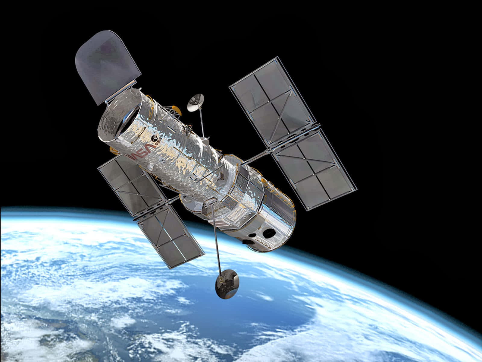 Hubble Space Telescope, Earth, blackness of space, HD Desktop Wallpaper