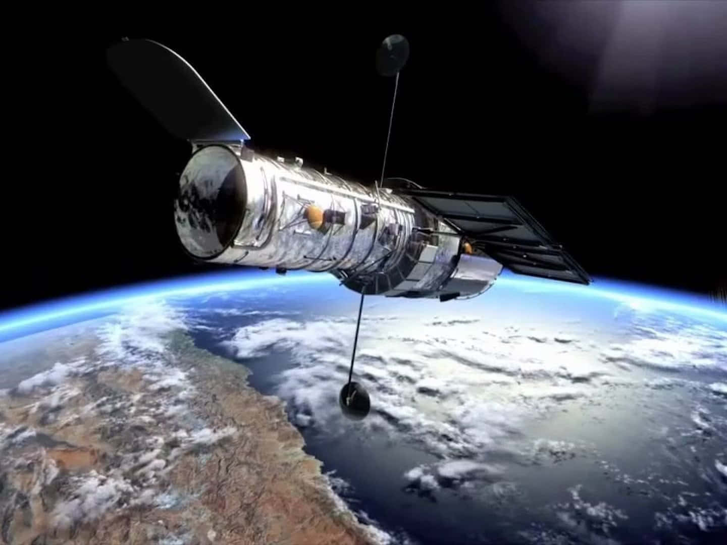 Hubble Space Telescope, Earth, blackness of space, HD Desktop Wallpaper