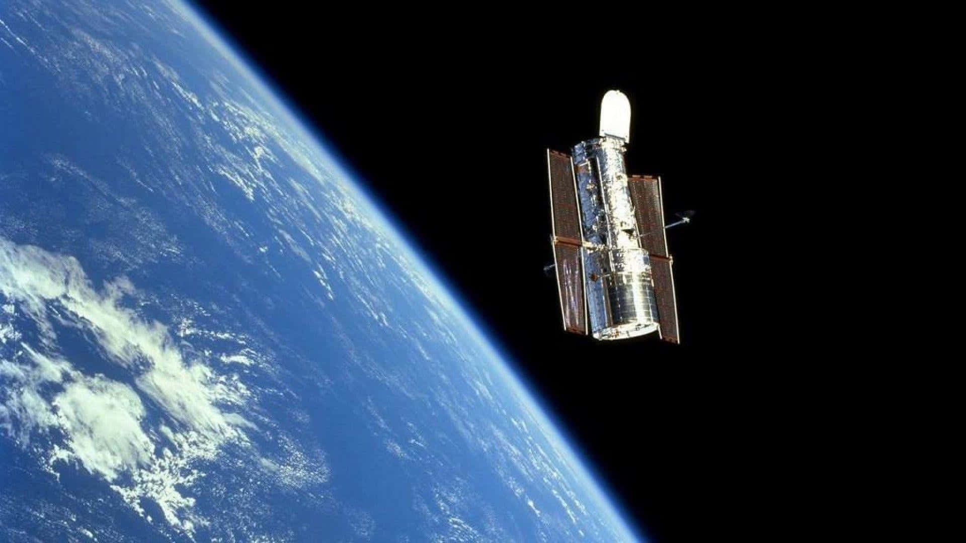 Hubble Space Telescope, Earth, blackness of space, Full HD Desktop Wallpaper