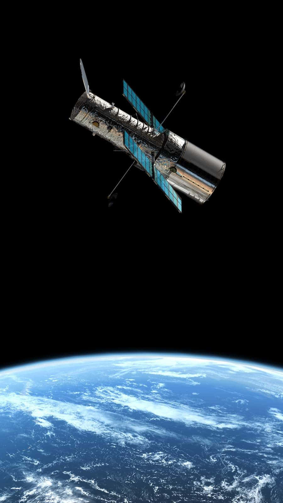 Hubble Space Telescope, Earth, blackness of space, HD Phone Wallpaper