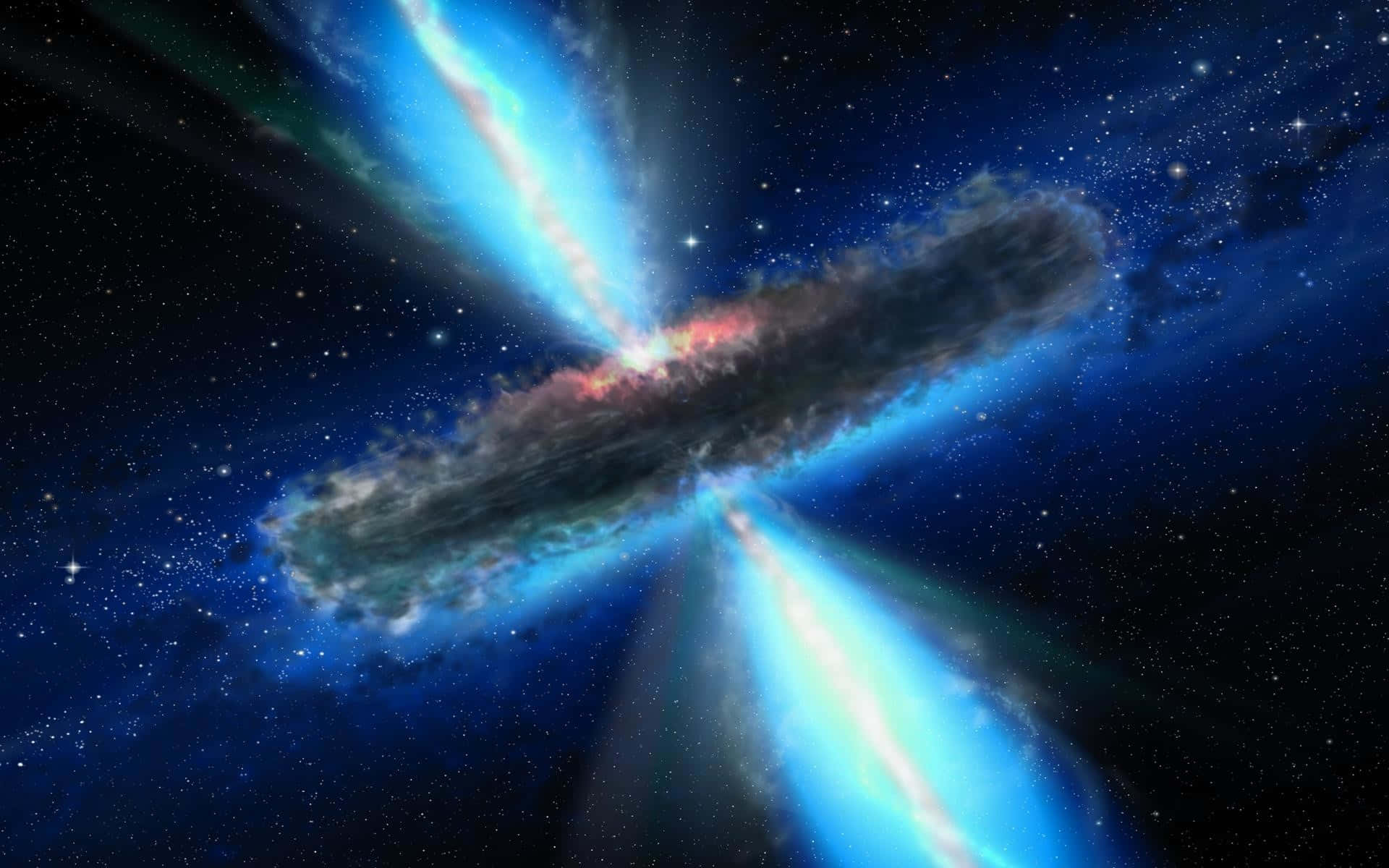 Hubble telescope, galaxy, central black hole, Full HD Desktop Wallpaper