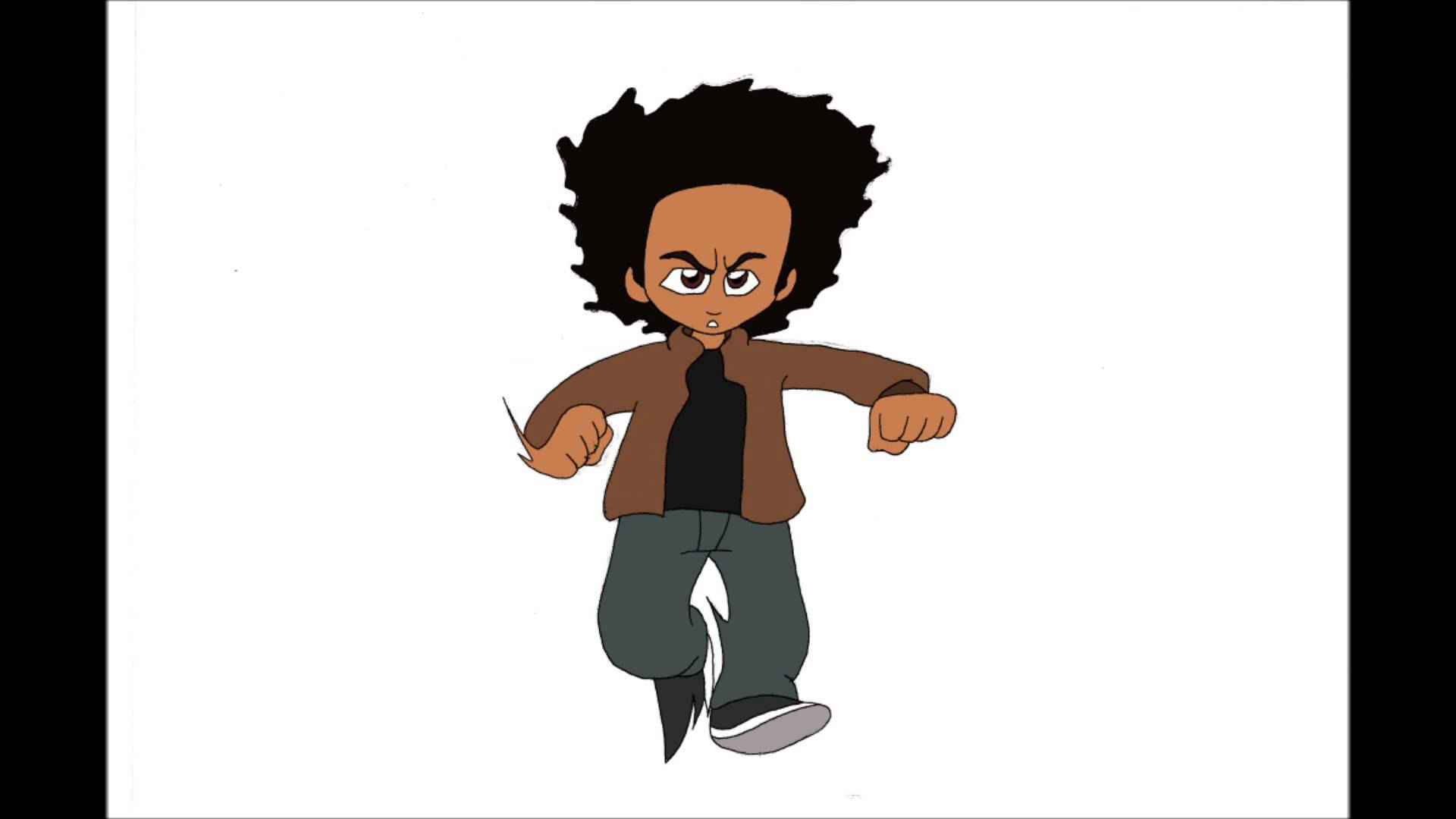 Huey Freeman, afro hair, brown jacket, Full HD Desktop Wallpaper