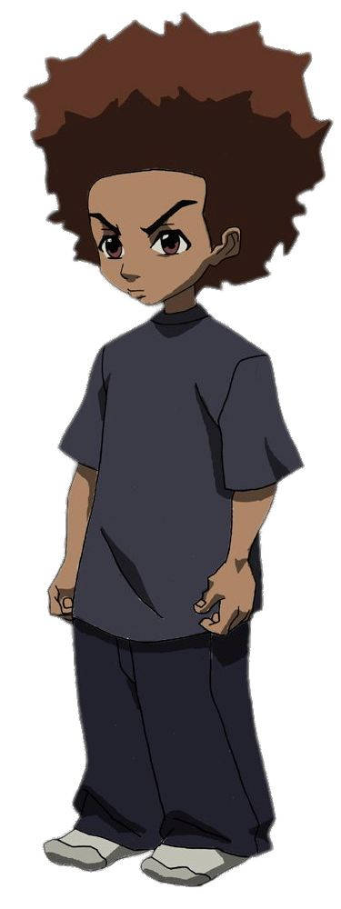 Huey Freeman, afro, dark clothing, SD Phone Wallpaper