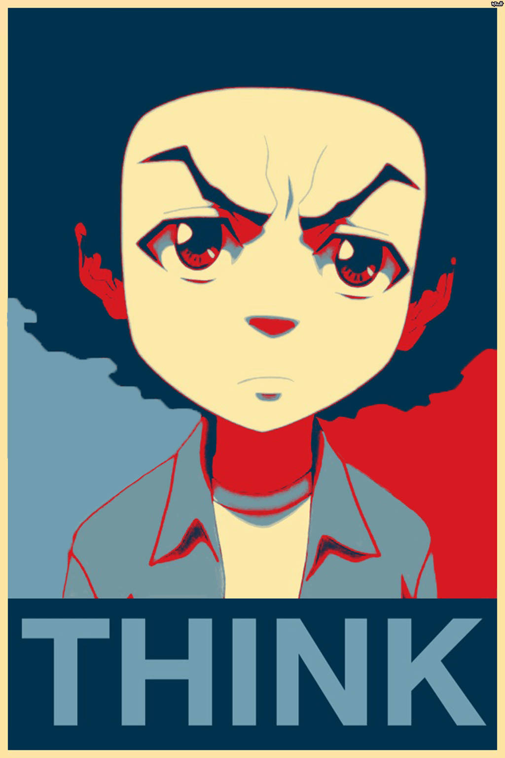 Huey Freeman, angry red eyes, furrowed brows, HD Phone Wallpaper