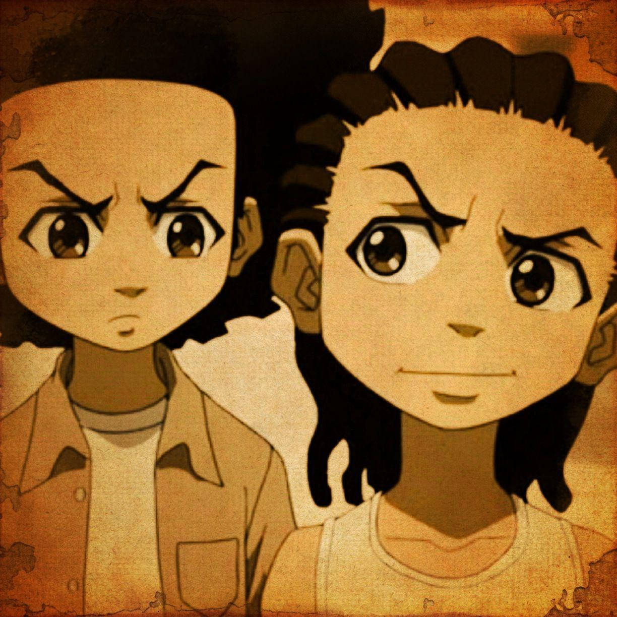 Huey Freeman, anime children, angry expressions, SD Desktop Wallpaper