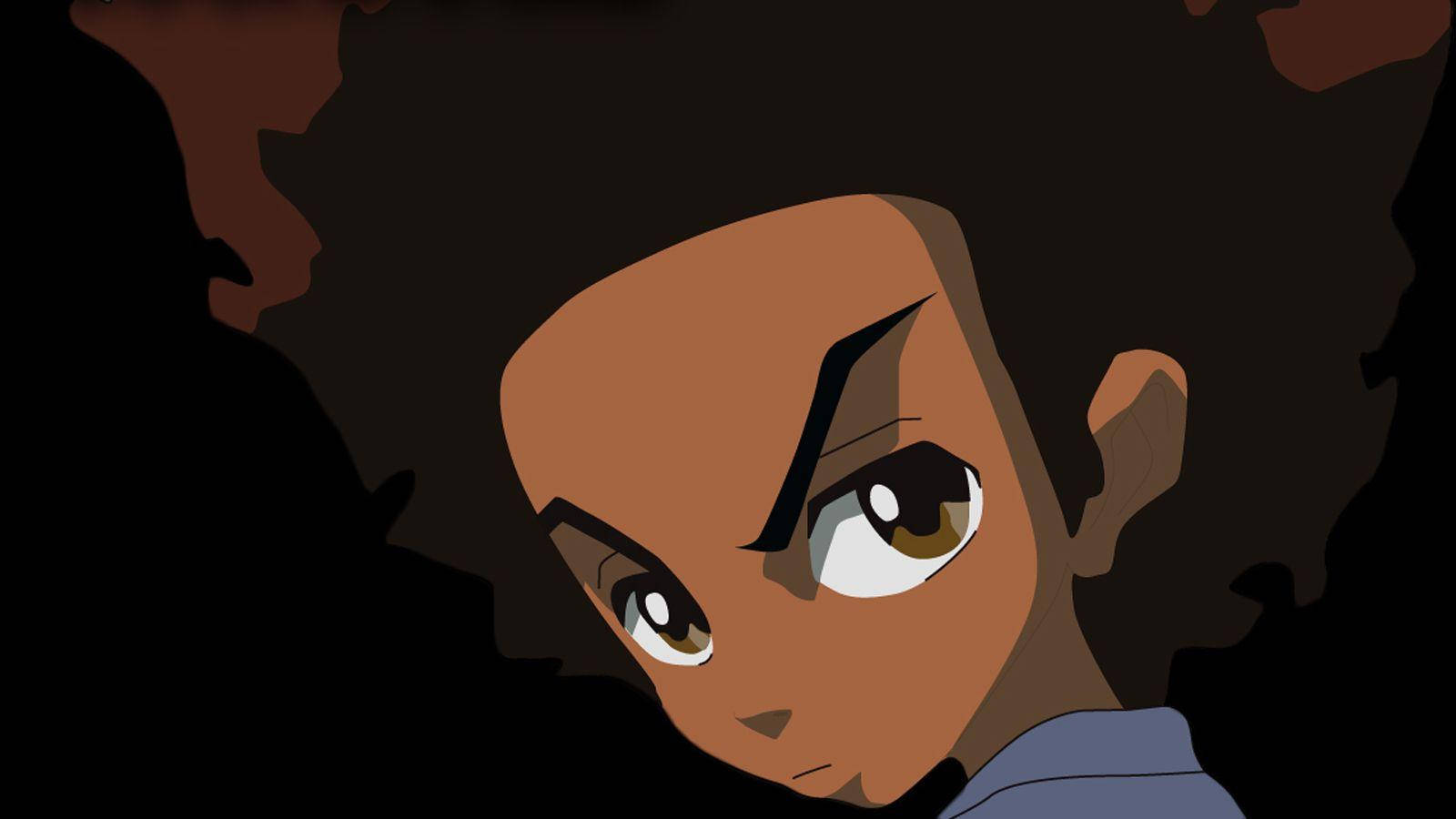 Huey Freeman, anime character, dark curly hair, HD Desktop Wallpaper