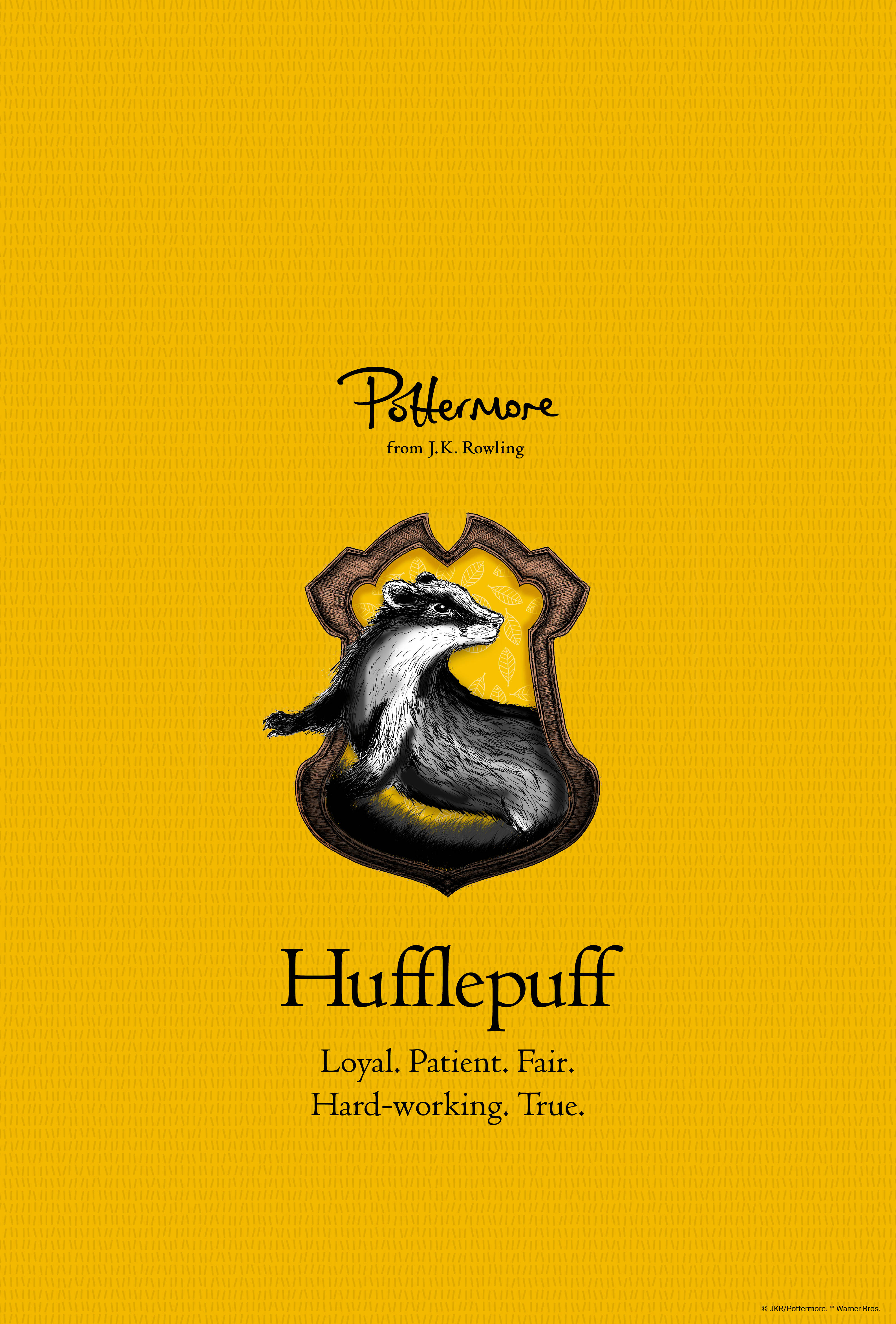 Hufflepuff, badger, shield emblem, 4K Phone Wallpaper