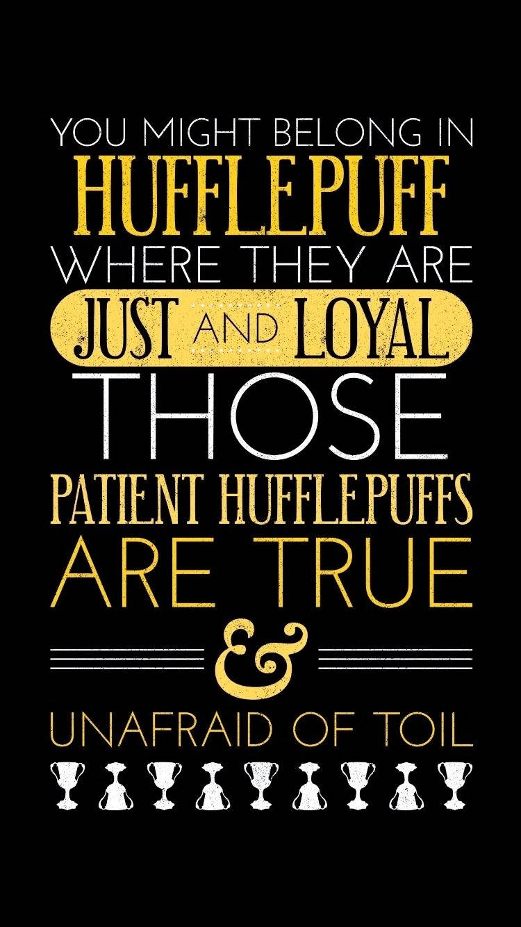 Hufflepuff, gold and white typography, trophy icons, HD Phone Wallpaper