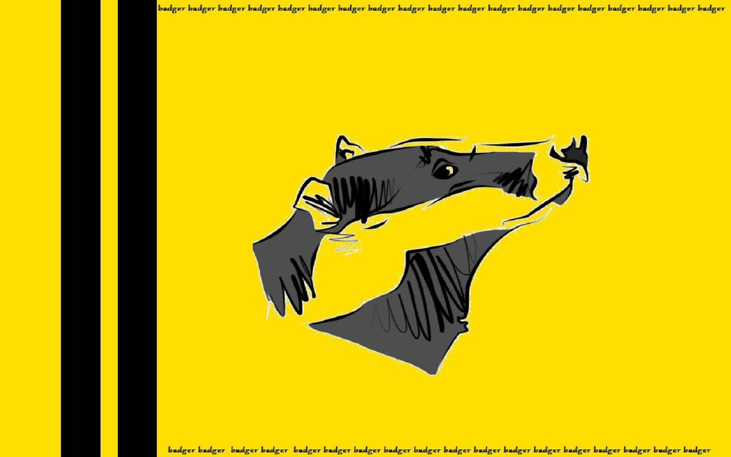 Hufflepuff, badger, black, HD Desktop Wallpaper