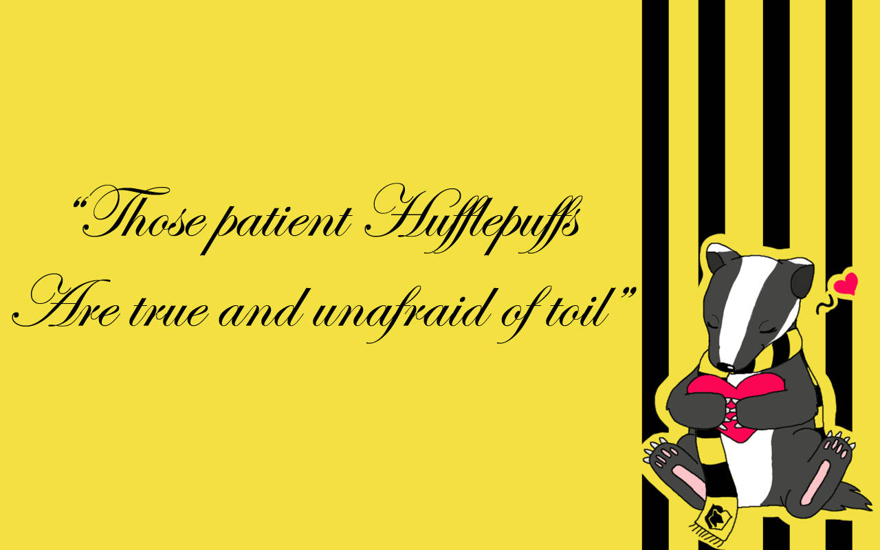 Hufflepuff, badger, yellow scarf, HD Desktop Wallpaper