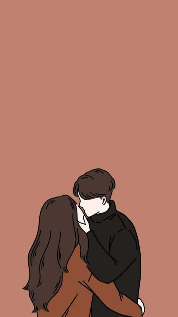 couple, hug, kissing, SD Phone Wallpaper