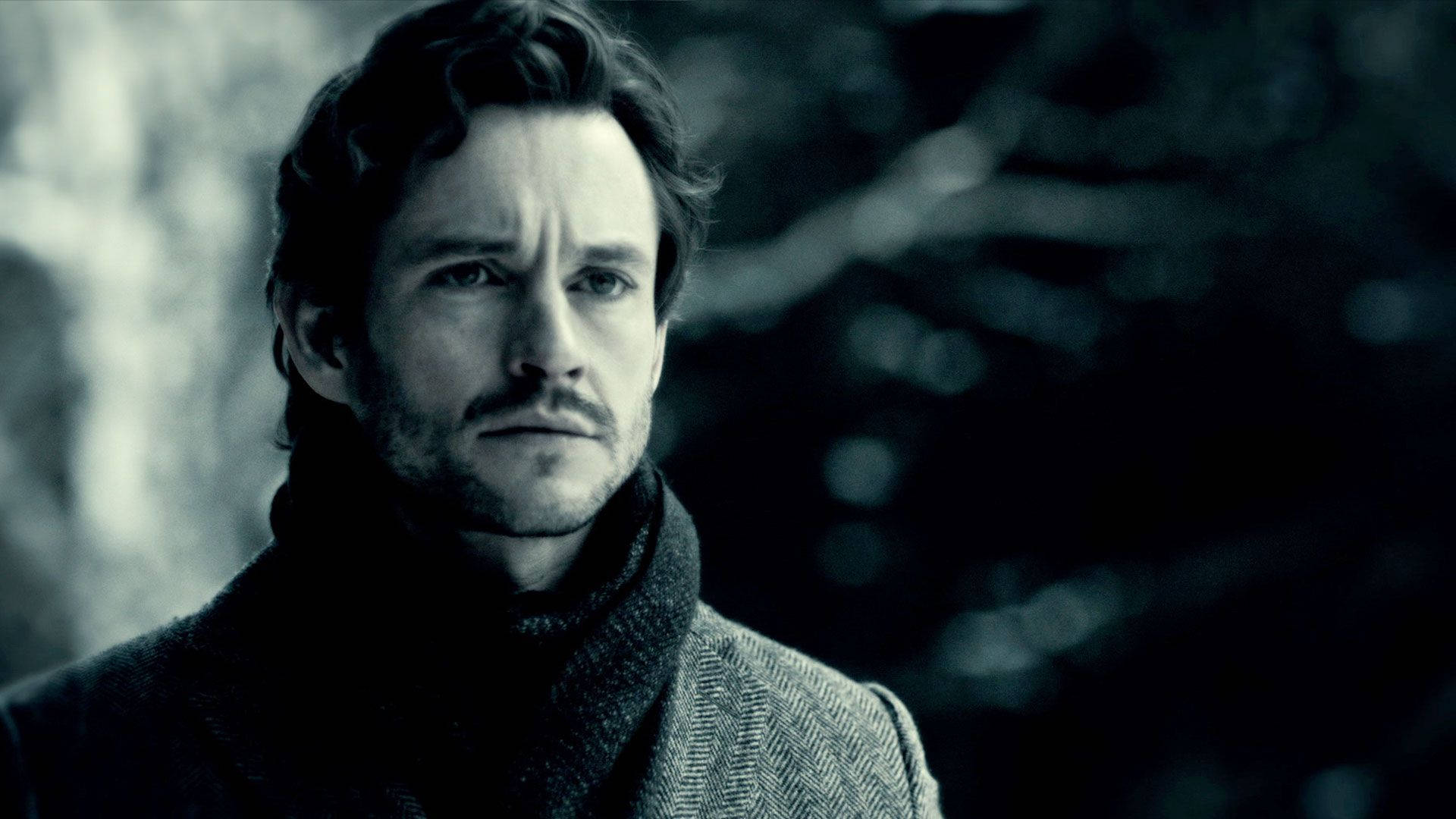 Hugh Dancy, dark hair, scarf, Full HD Desktop Wallpaper