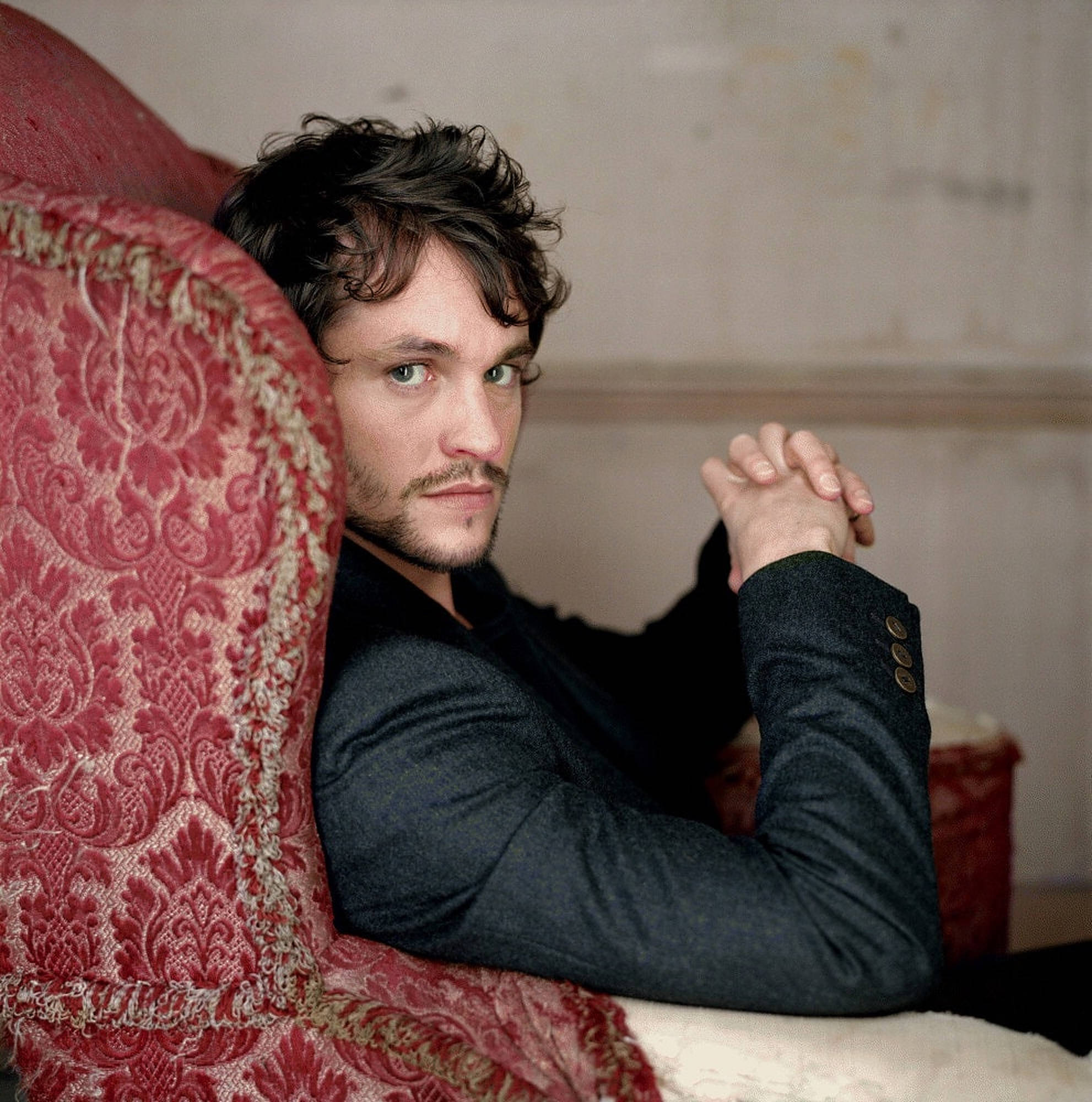 Hugh Dancy, dark hair, green eyes, Full HD Phone Wallpaper