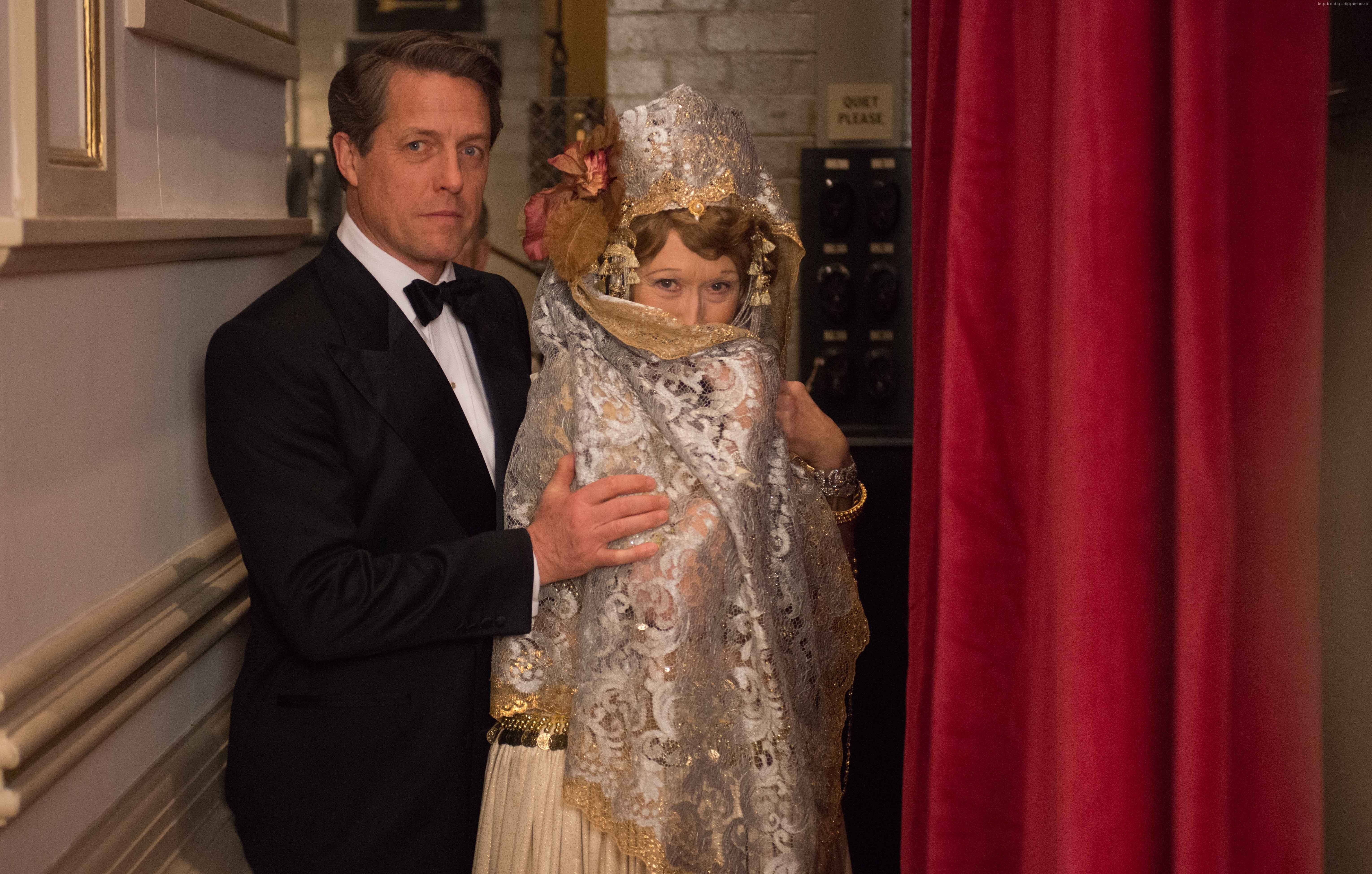 Hugh Grant, tuxedo, ornate lace veil, 5K Desktop Wallpaper