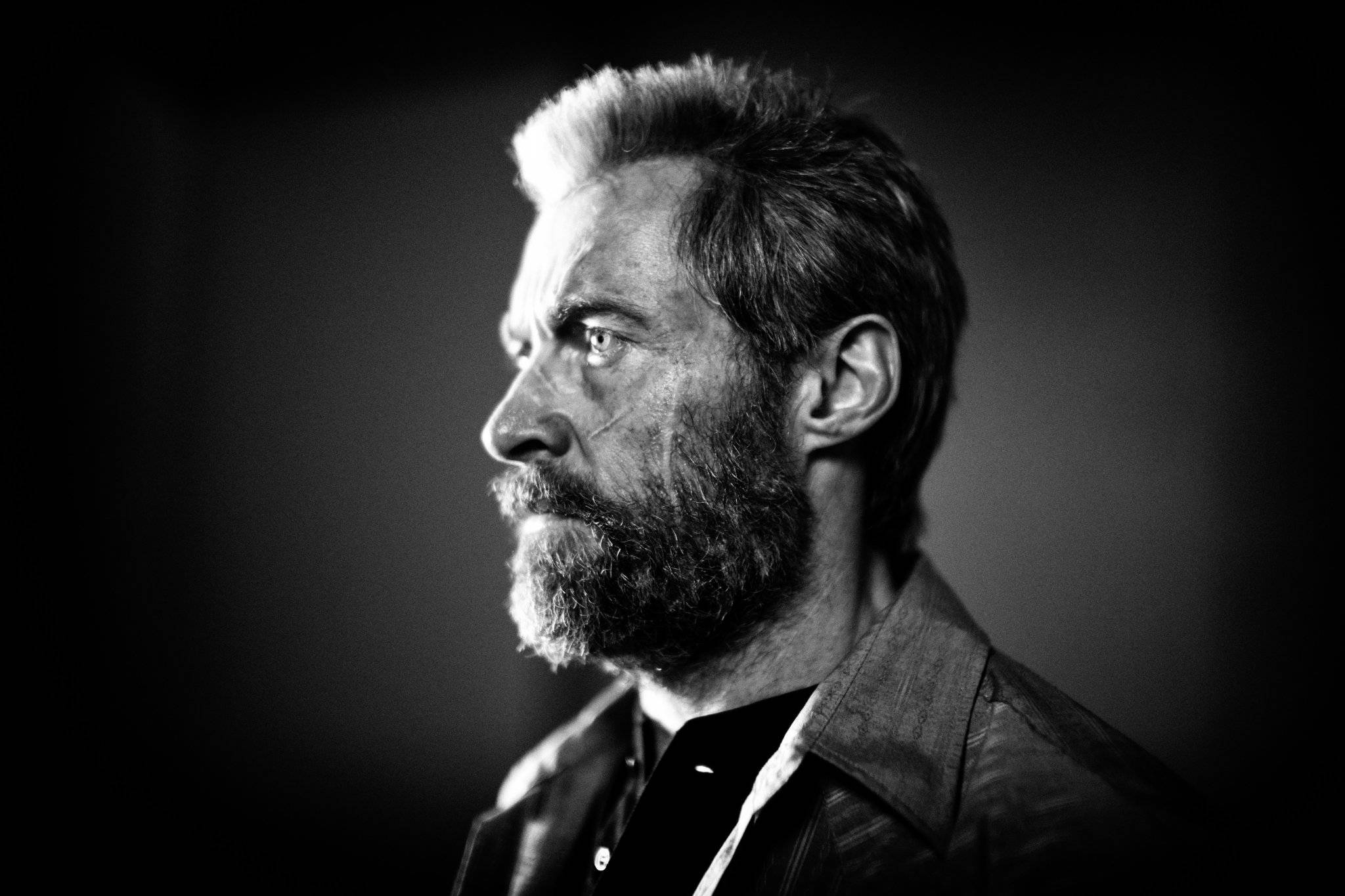 X-Men, Hugh Jackman, grayscale, Full HD Desktop Wallpaper