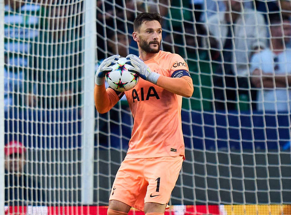 Hugo Lloris, orange kit, colorful ball, SD Desktop Wallpaper