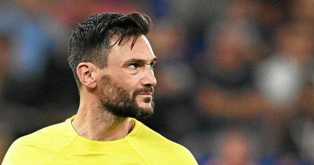 Hugo Lloris, bright yellow jersey, stadium lights, SD Desktop Wallpaper