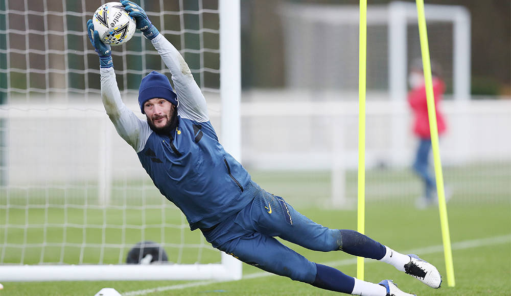 Hugo Lloris, blue gear, goalkeeper, SD Desktop Wallpaper