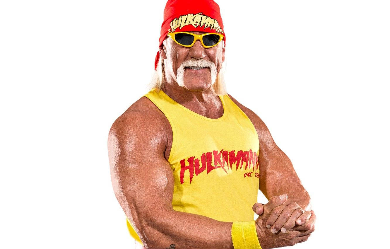 Hulk Hogan, yellow tank top, red bandana, HD Desktop Wallpaper
