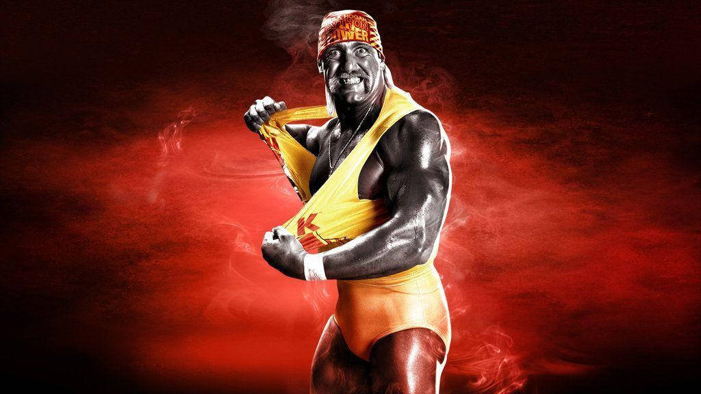 Hulk Hogan, yellow singlet, red headband, SD Desktop Wallpaper